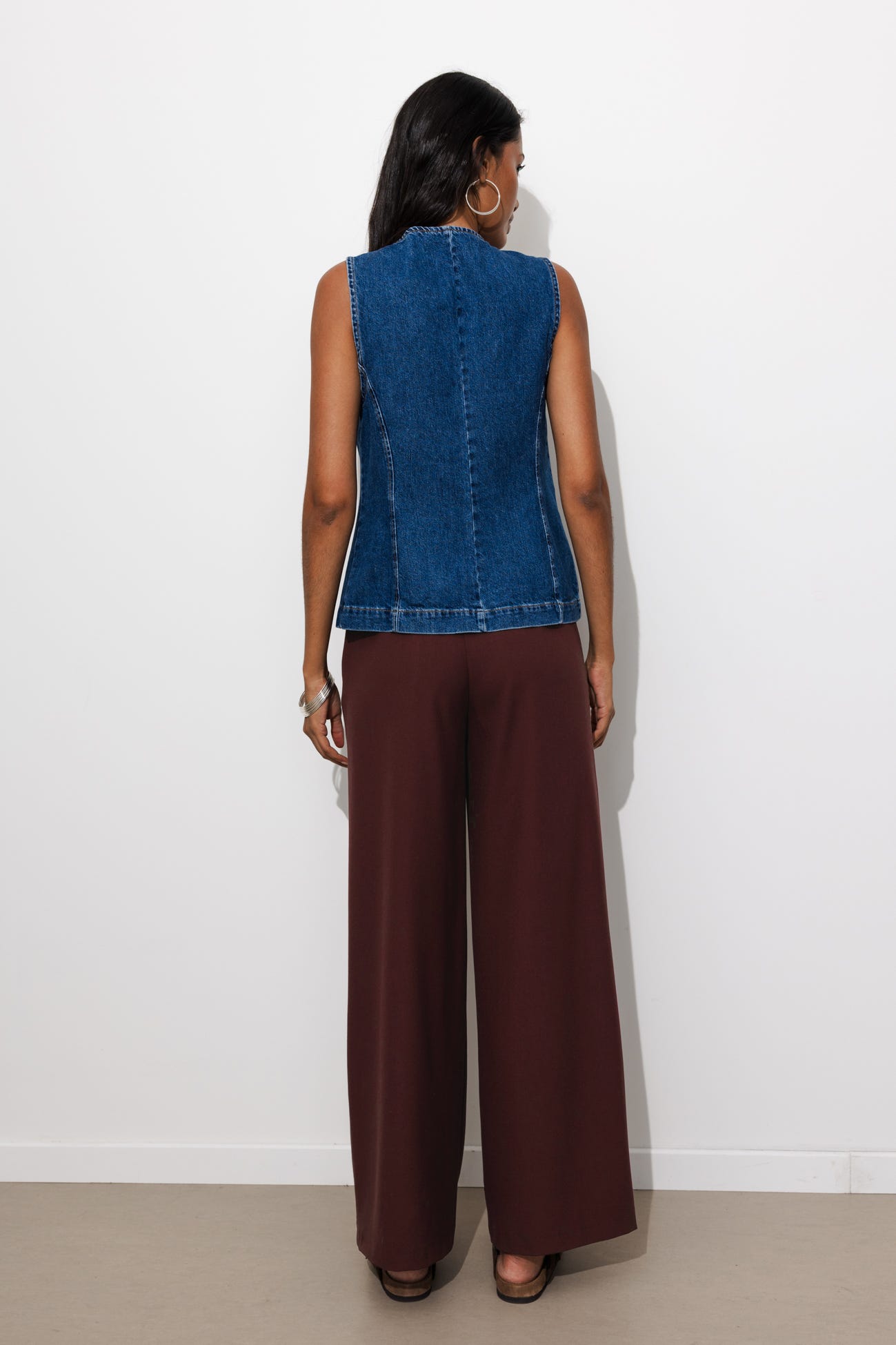 Pantalón ancho de tiro alto