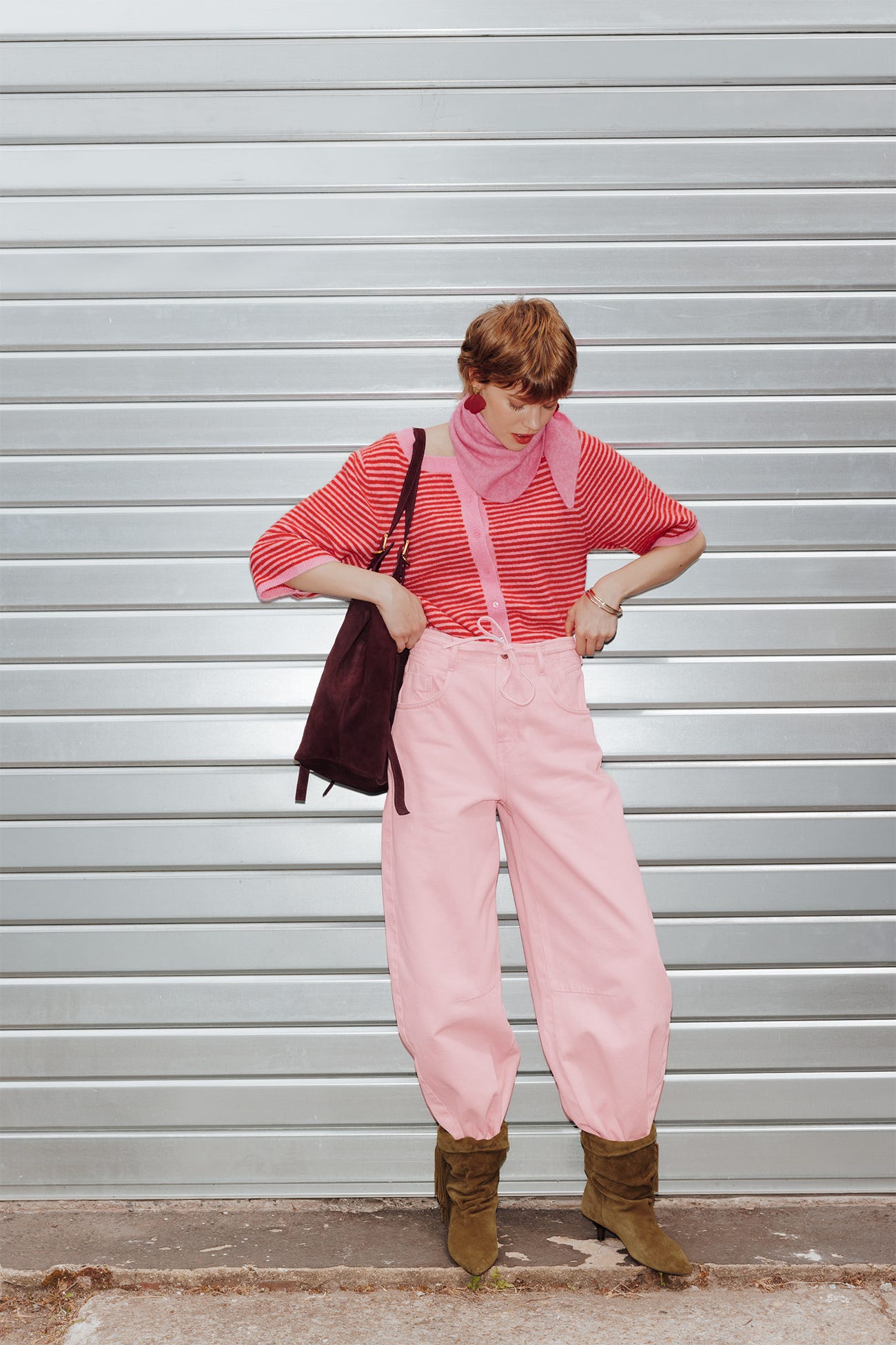 Pantalon balloon toile Femme