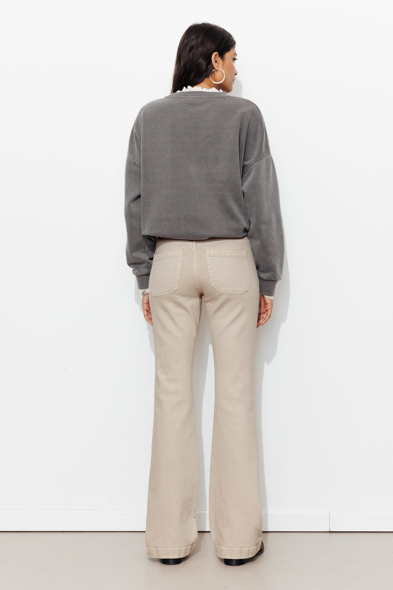 EUGENE pantalon bootcut toile