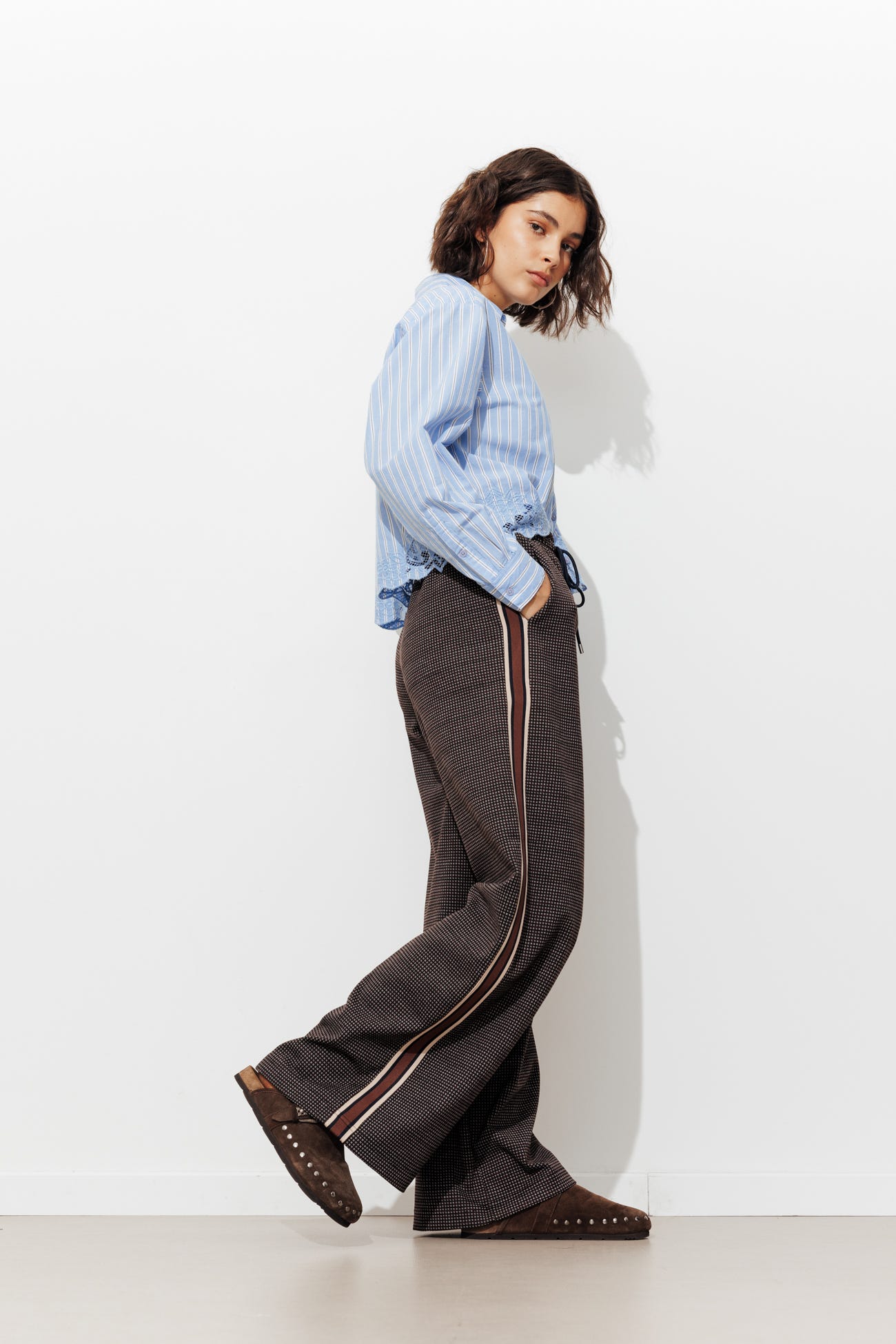 Pantalon large jersey Milano