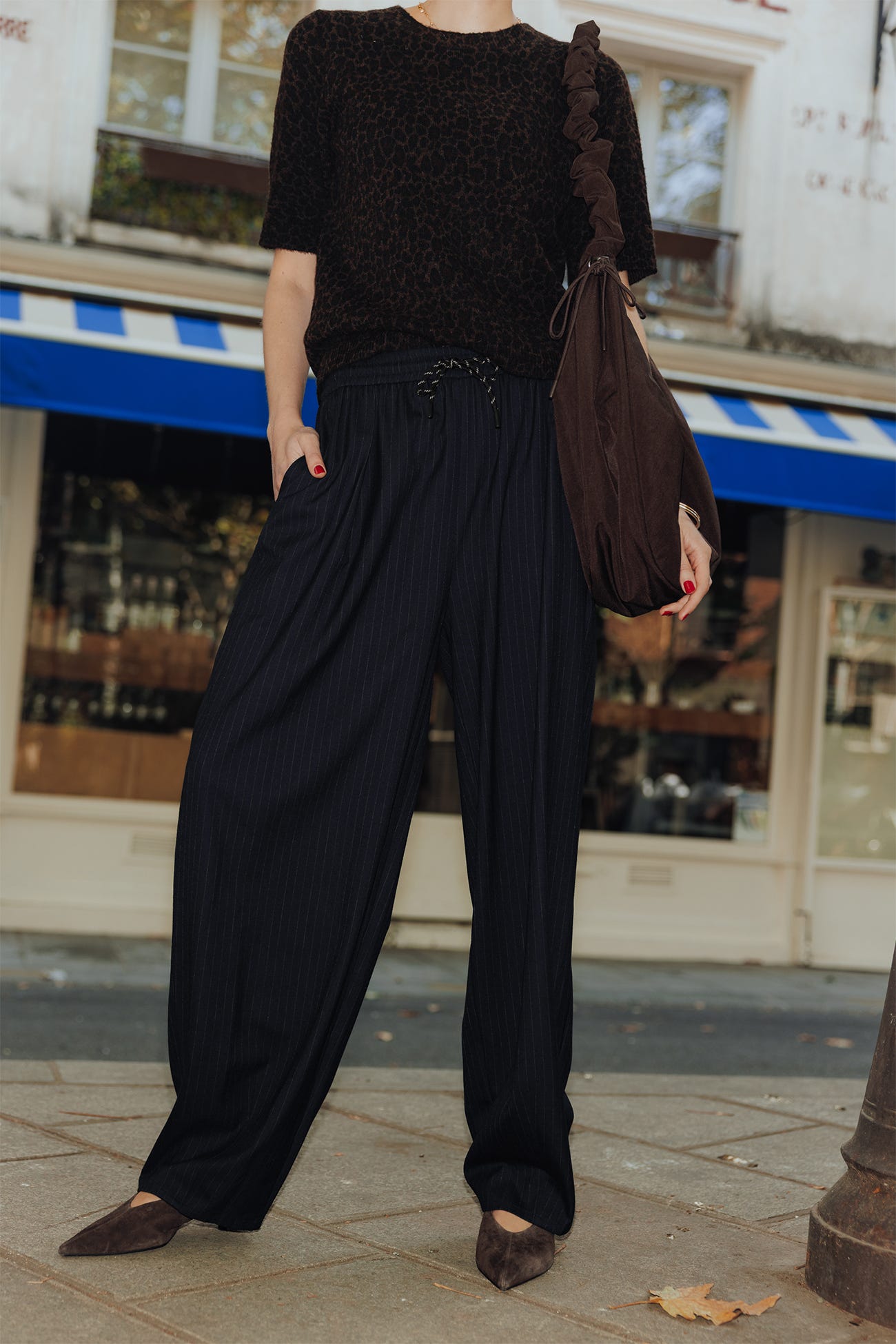 Striped balloon trousers 