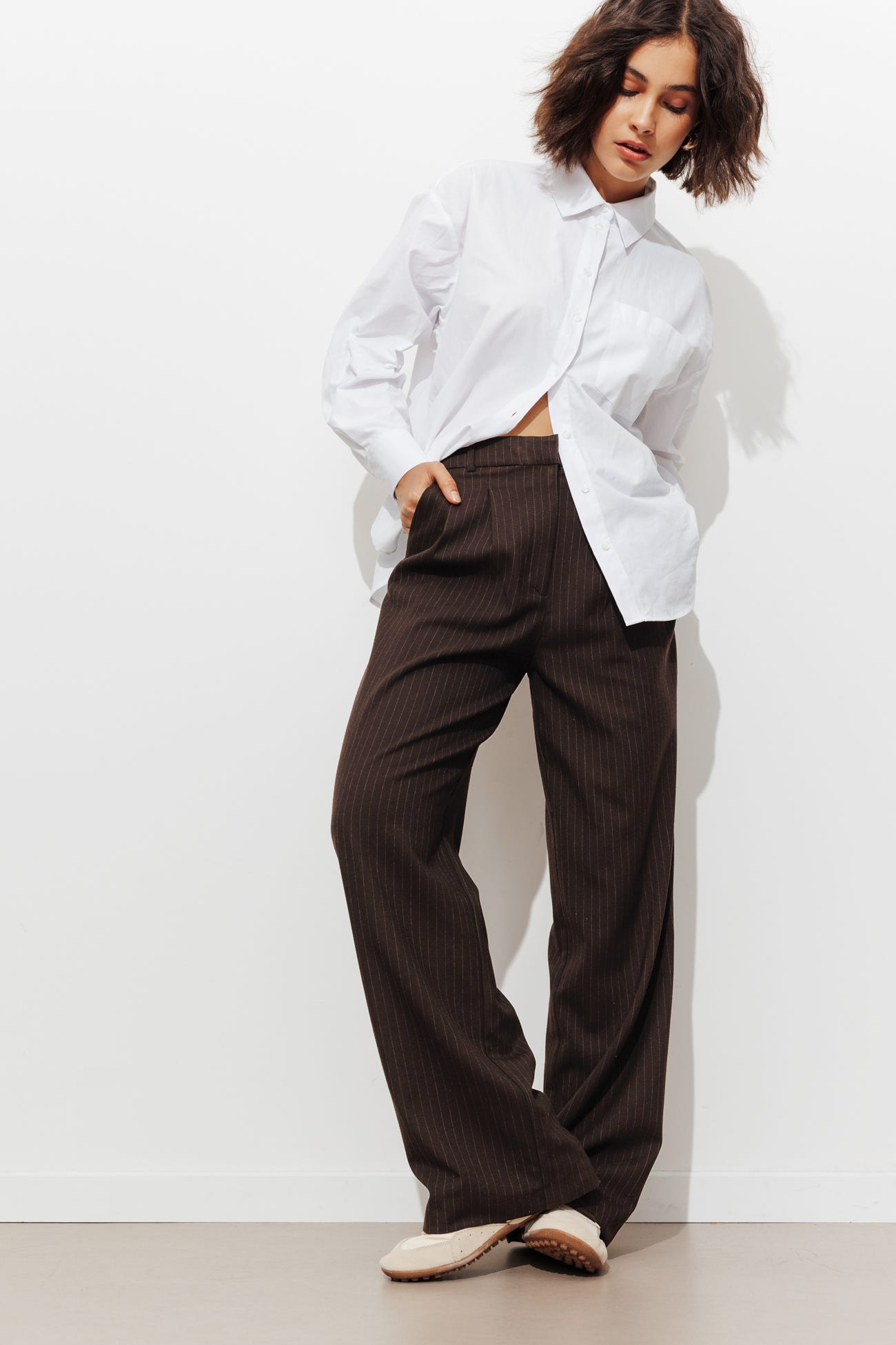 BILLY pantalon large à pinces