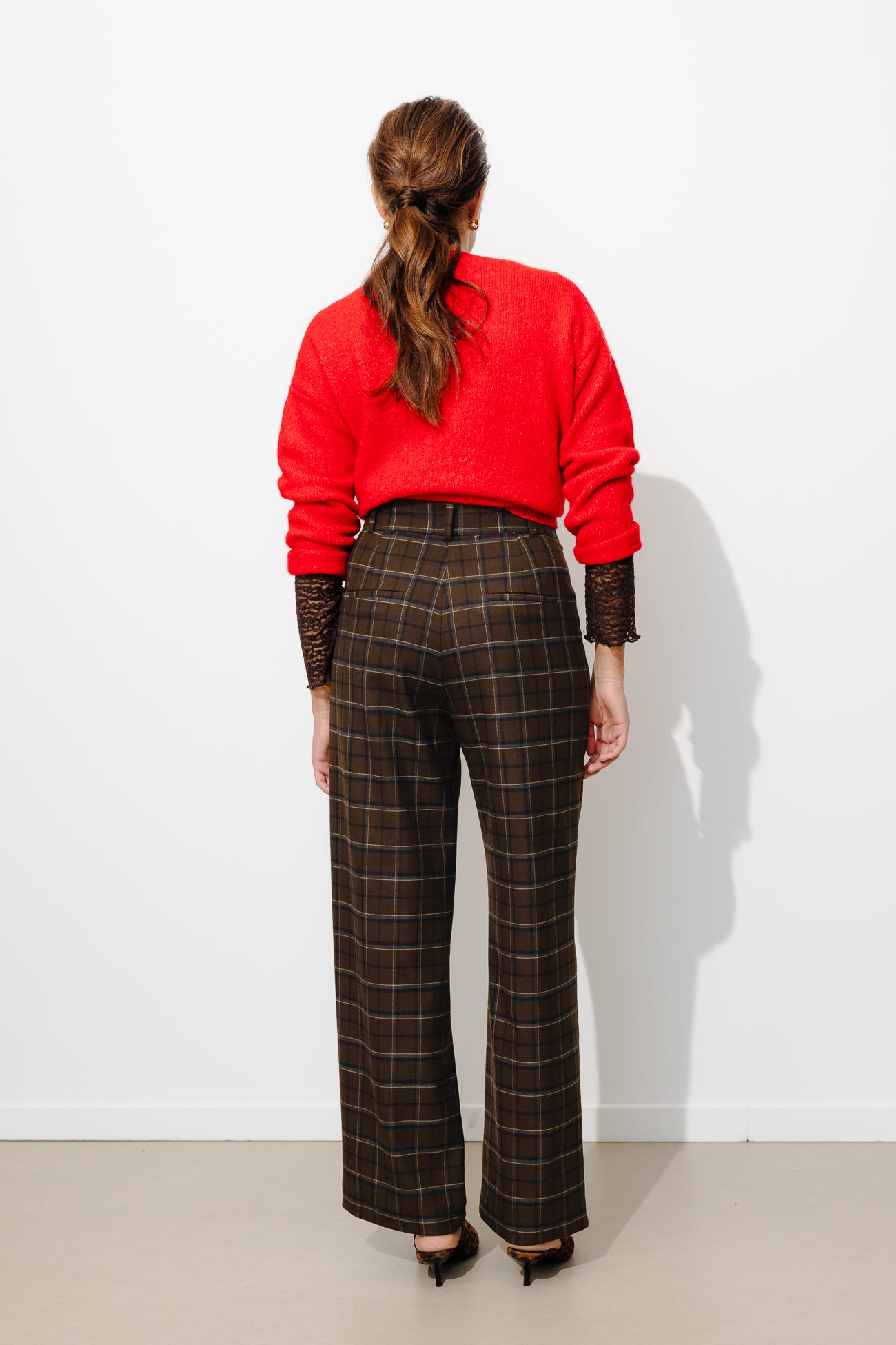BILLY pantalon large carreaux