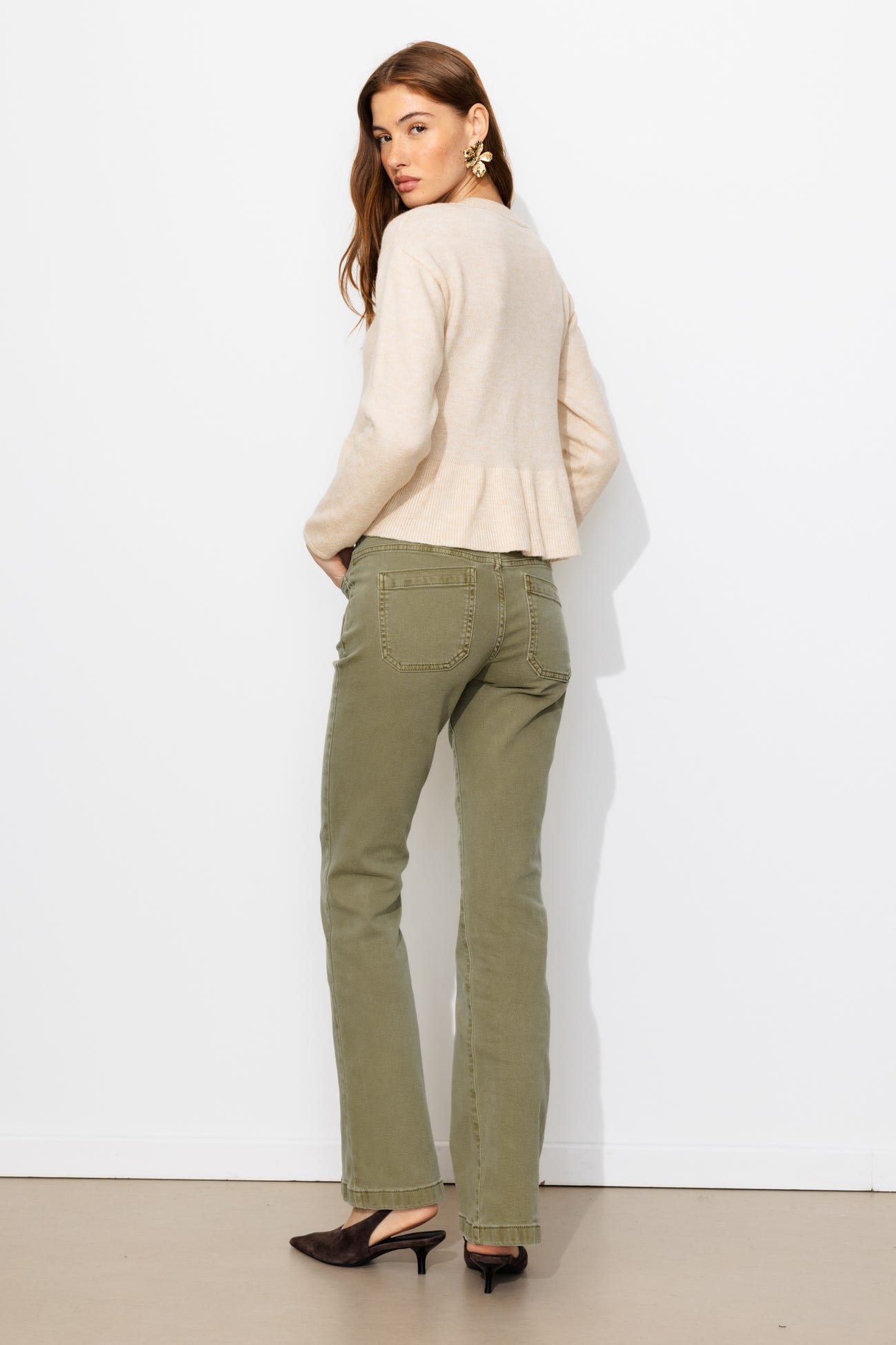 EUGENE pantalon bootcut toile