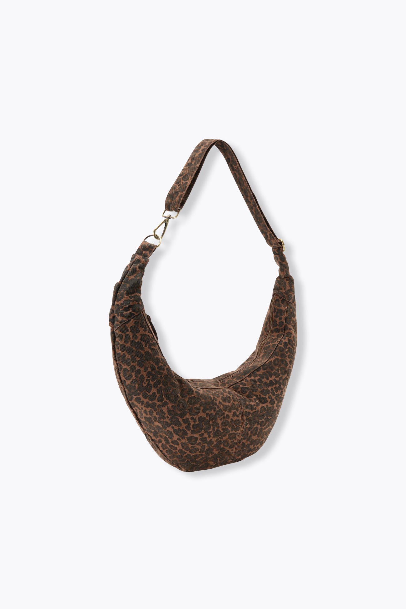 Borsa mezzaluna leopardo Donna