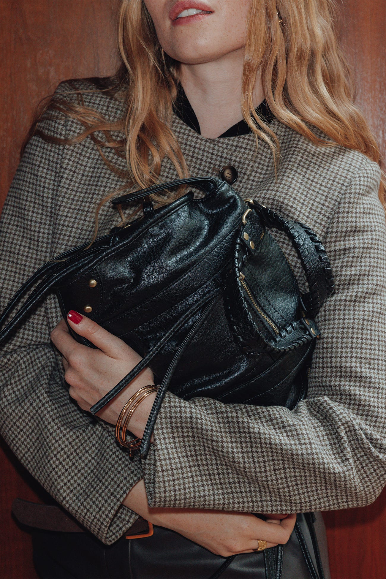 Studded handbag