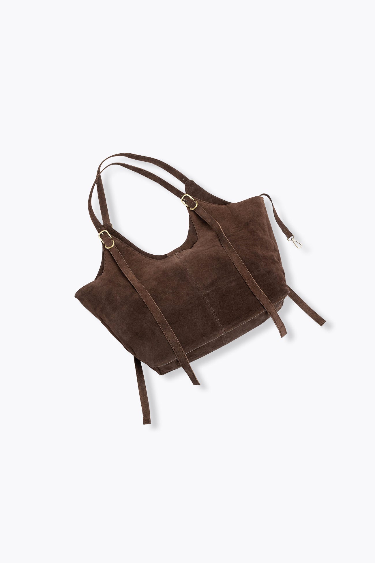 Roomy suede leather bag