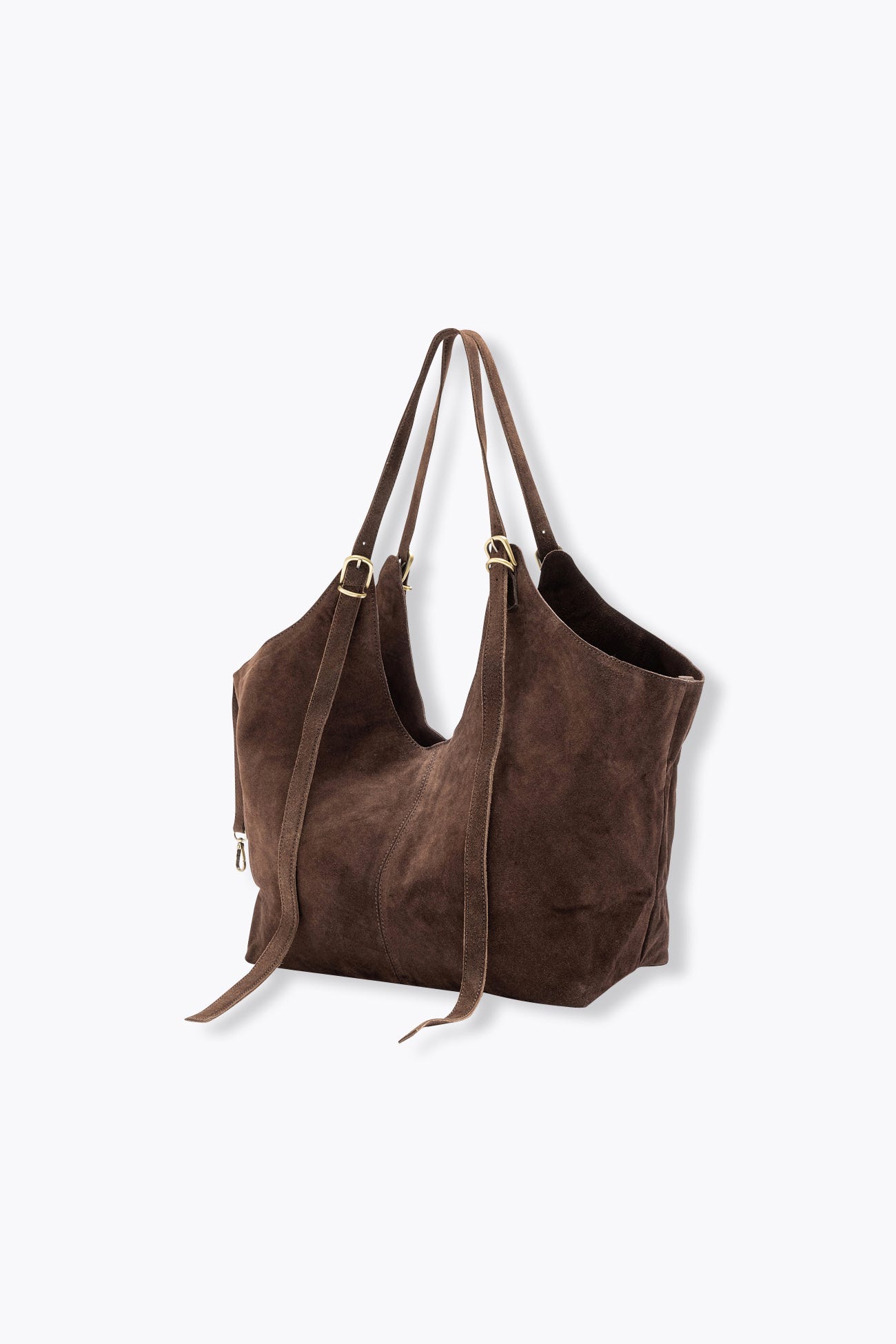 Roomy suede leather bag