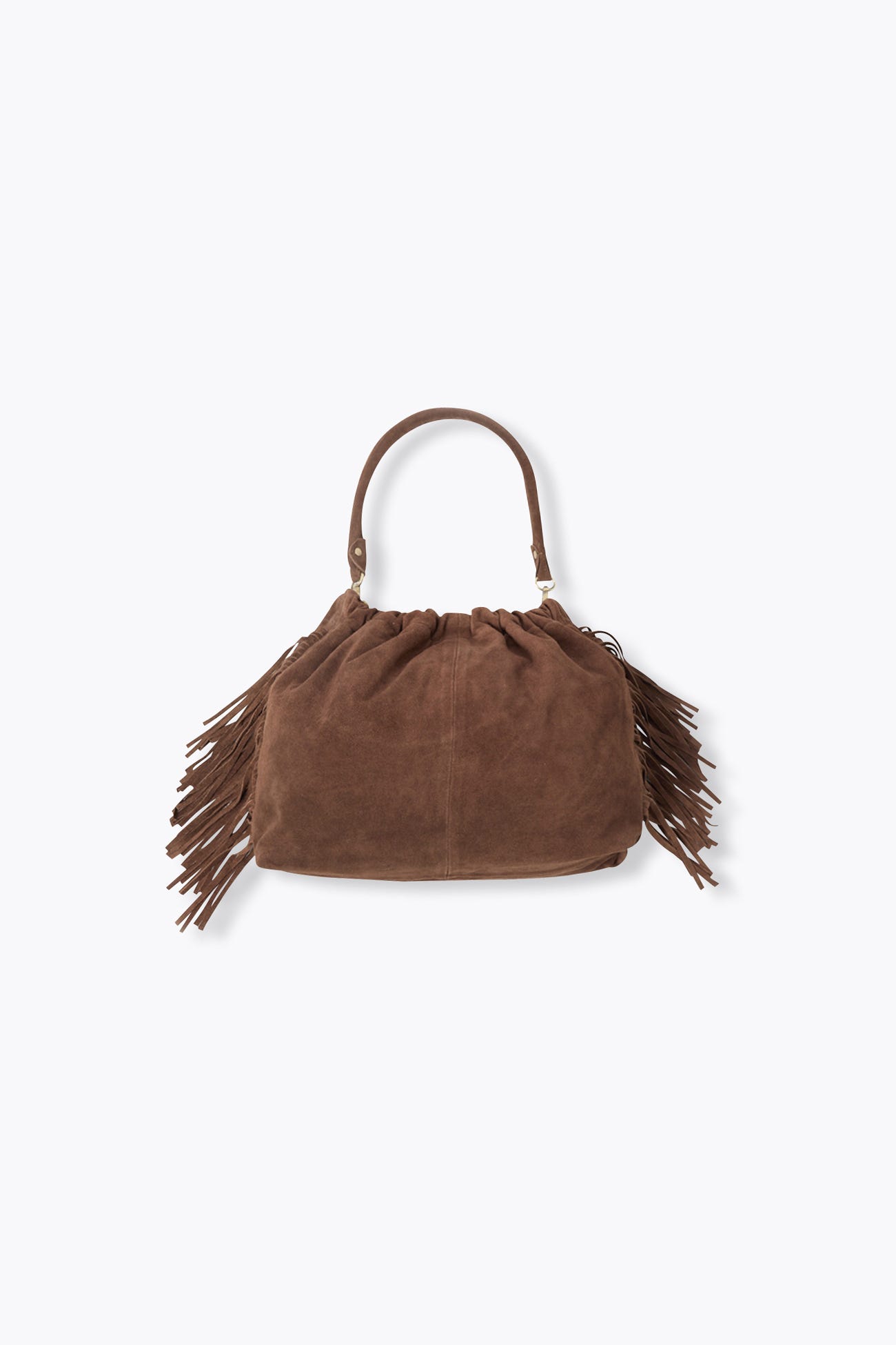 Leather fringed bag