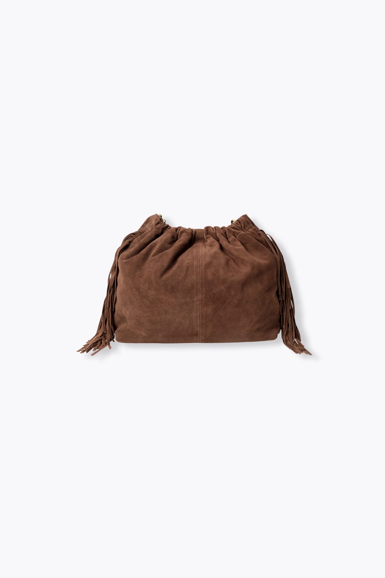Leather fringed bag