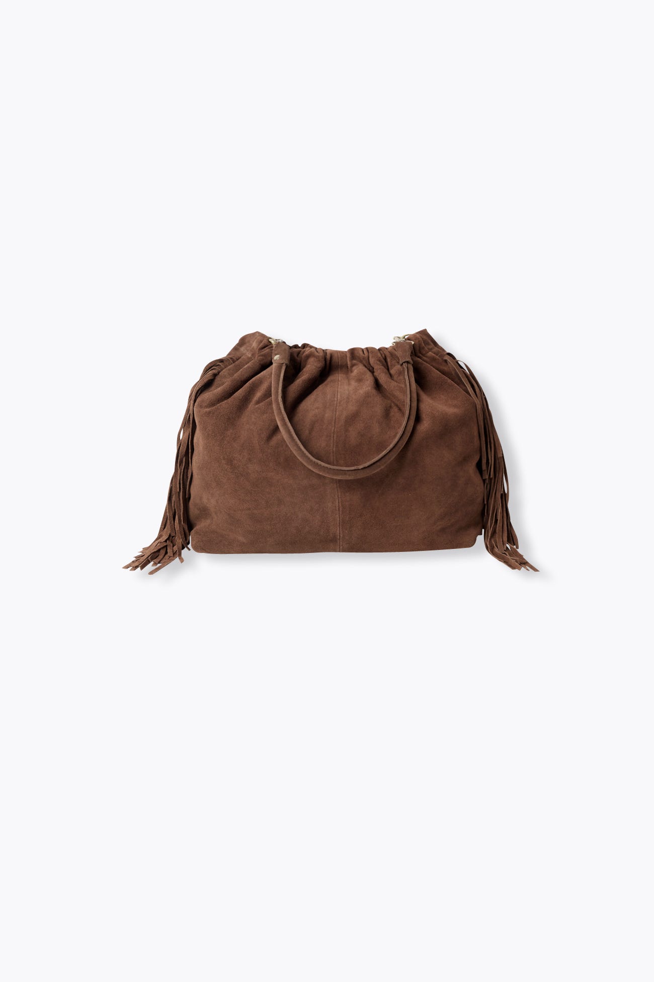 Leather fringed bag