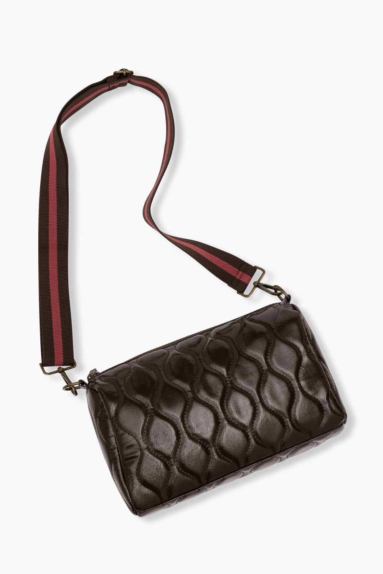 Shiny quilted handbag