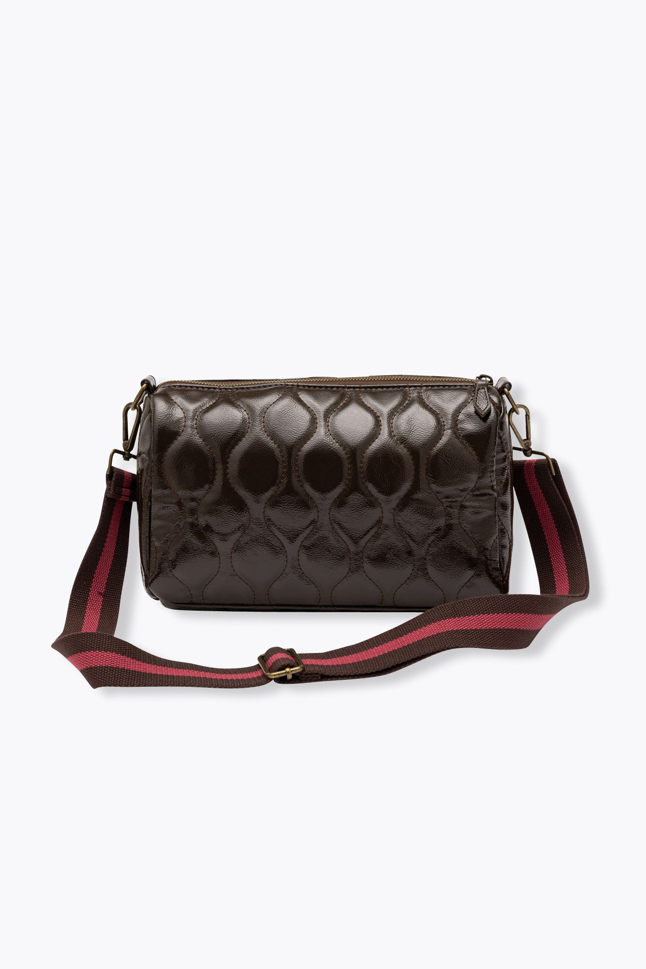 Shiny quilted handbag