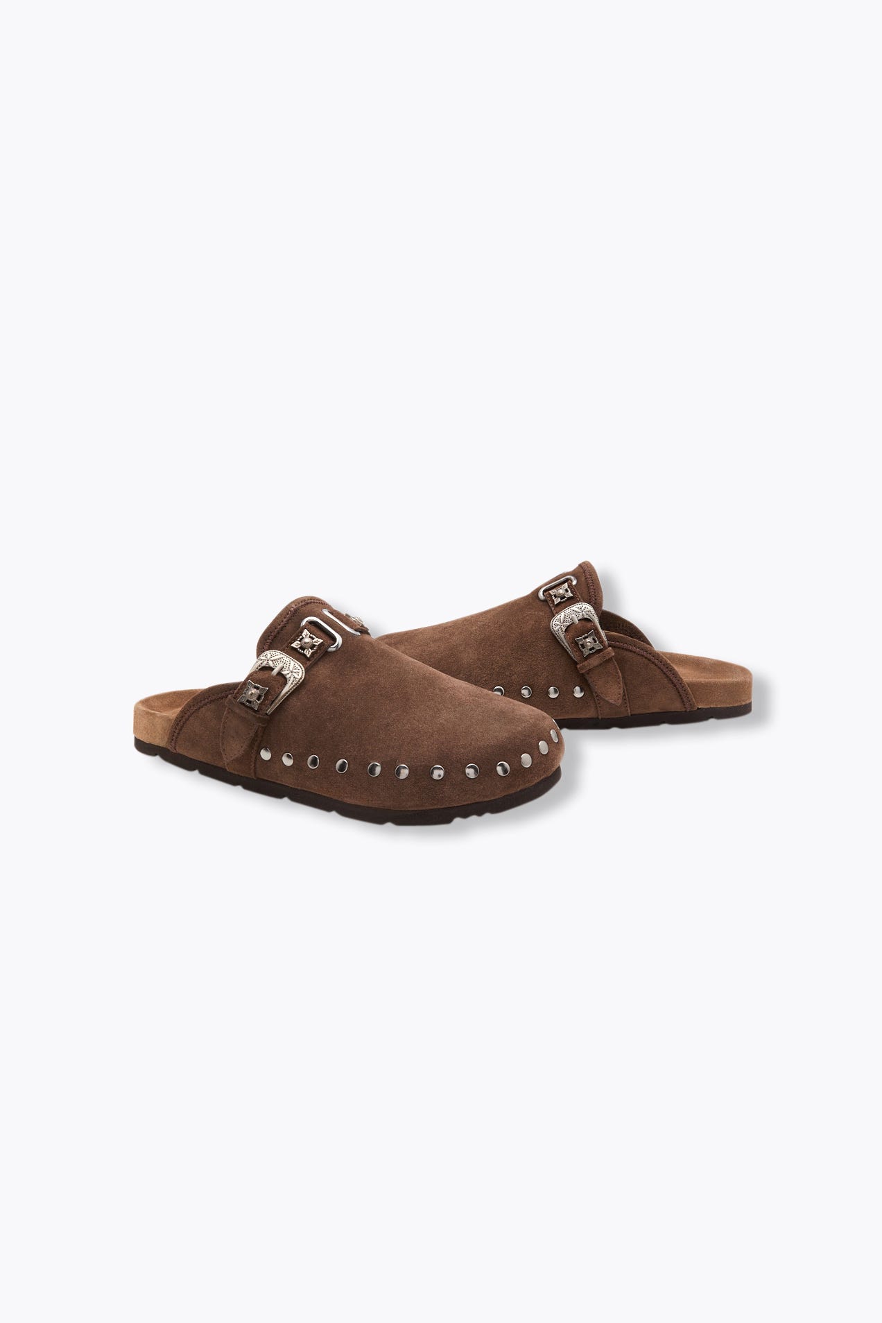 Sabot en cuir clouté Femme