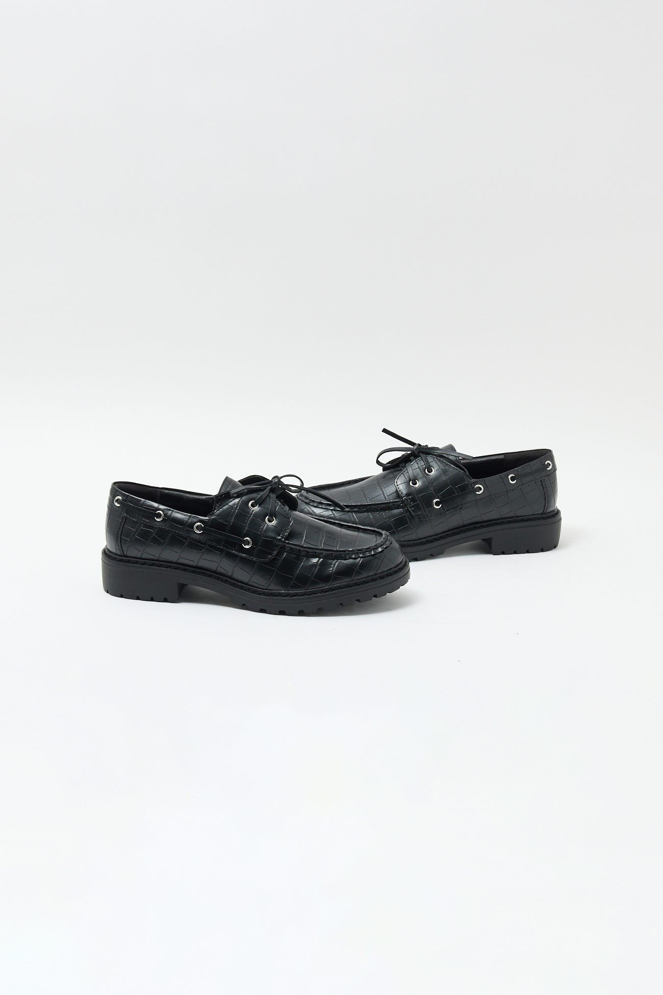 Mocassin en simili croco Femme