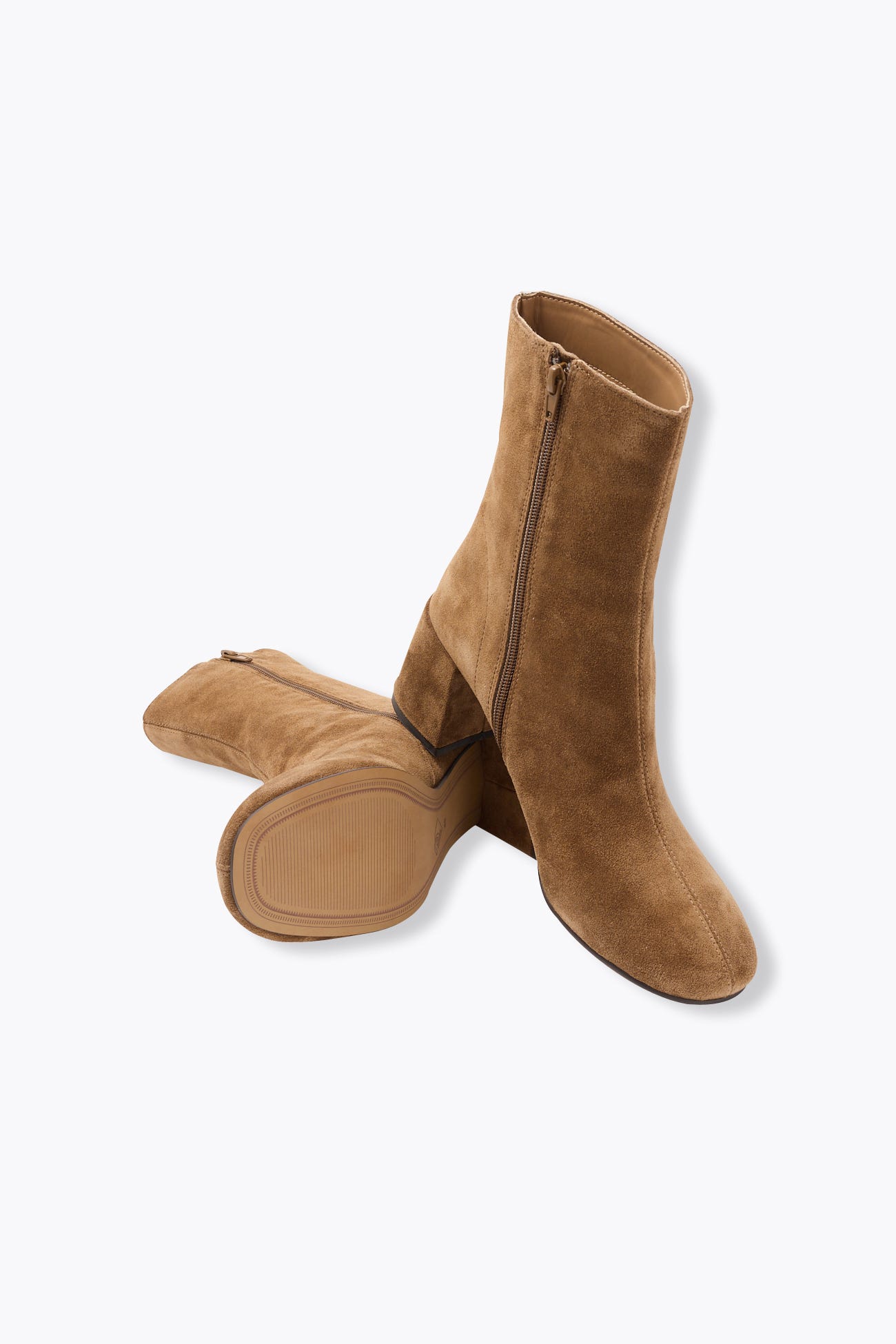 Boots en cuir suédé