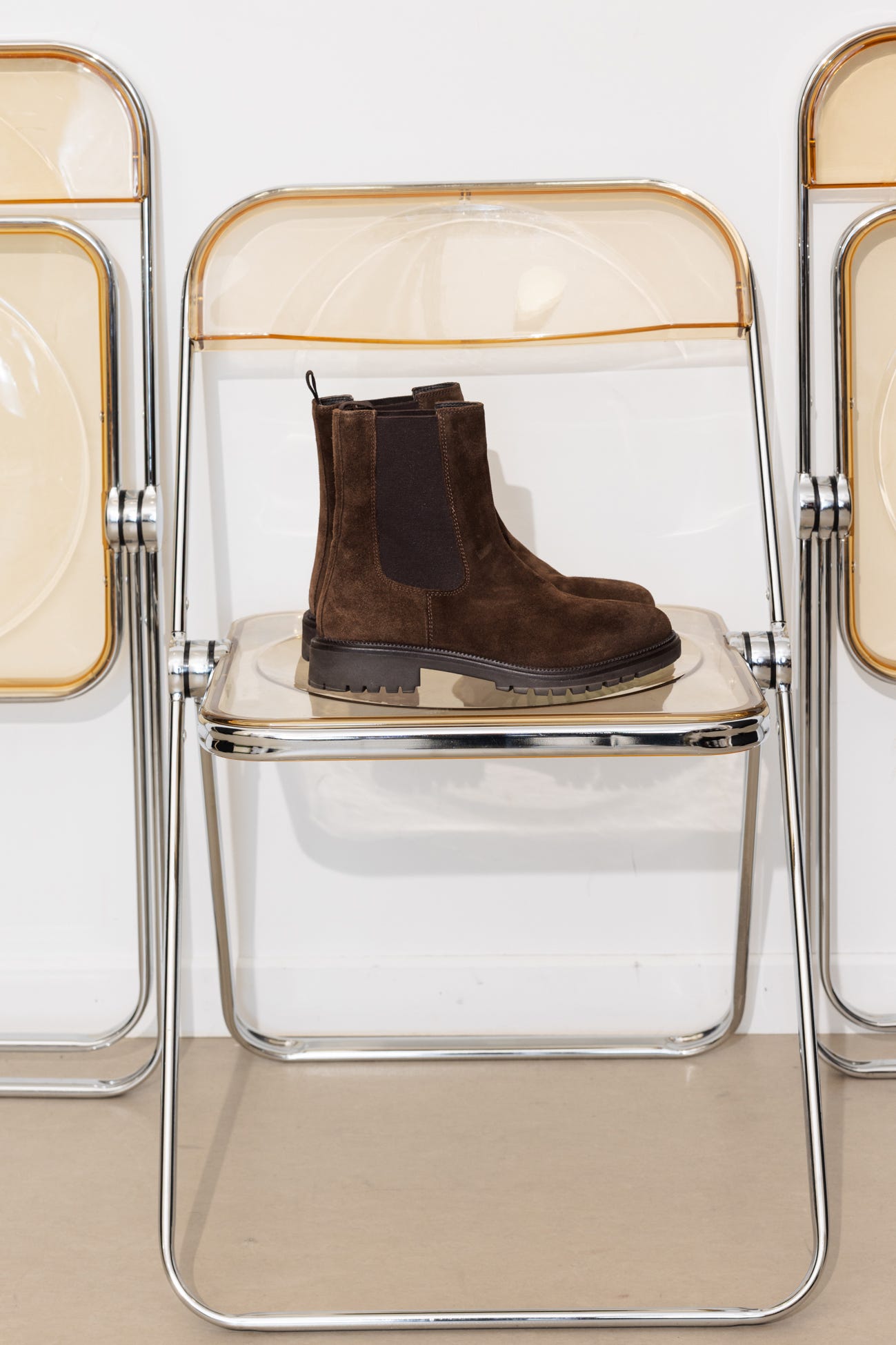 Boots Chelsea en cuir Femme