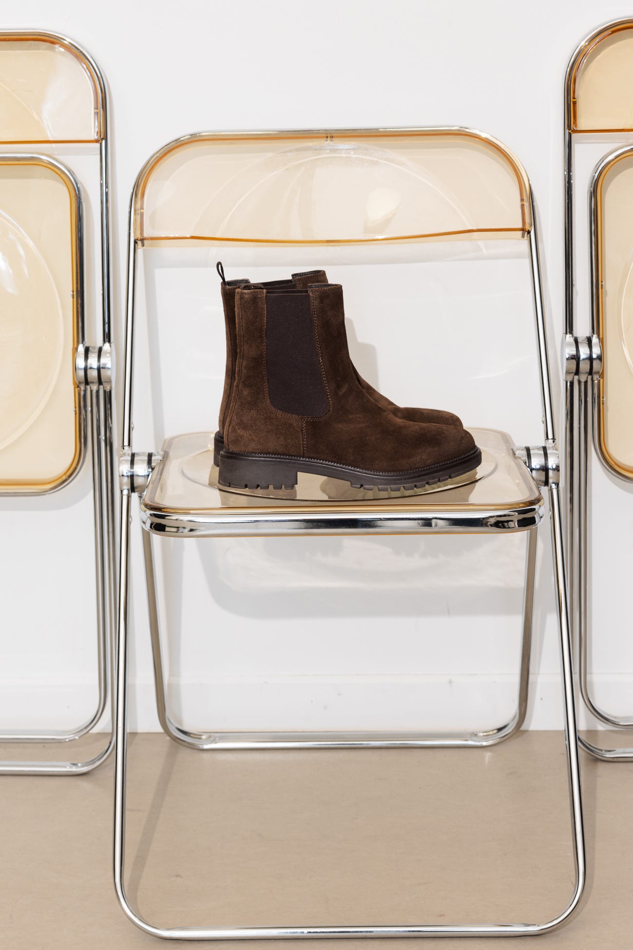 Boots Chelsea en cuir Femme