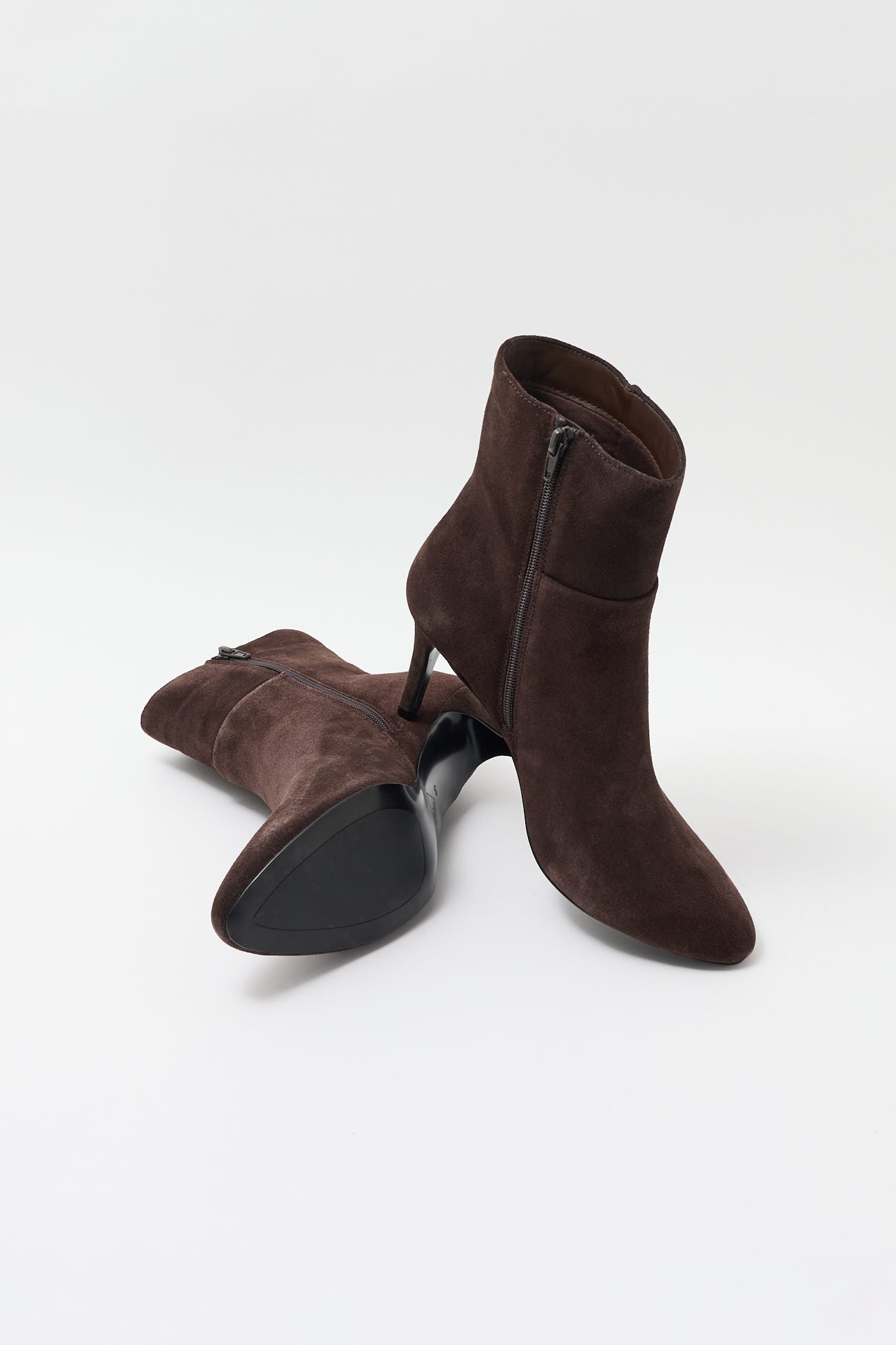 Boots en cuir à talon Femme