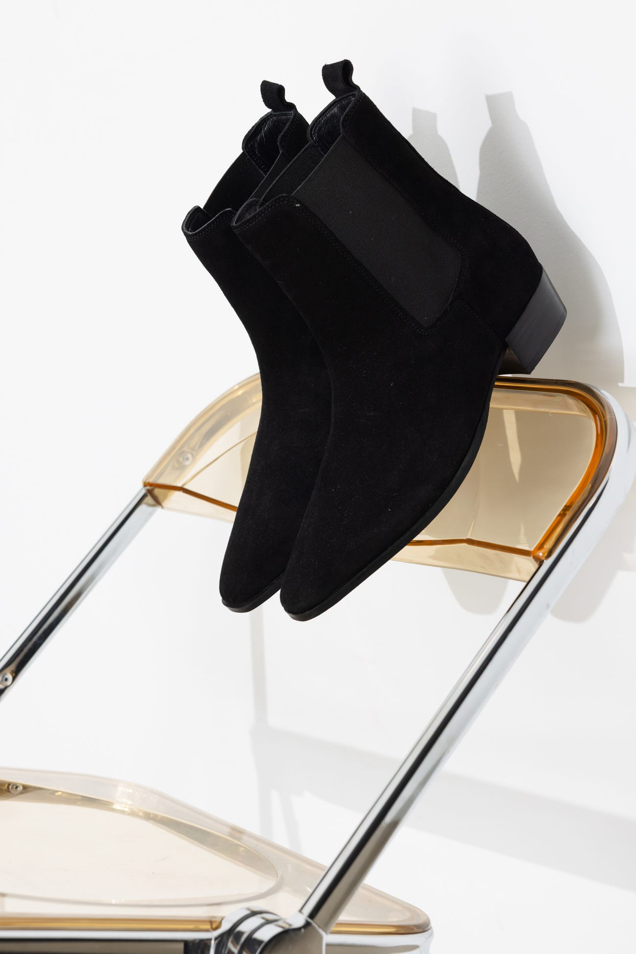 Boots en cuir suédé Femme