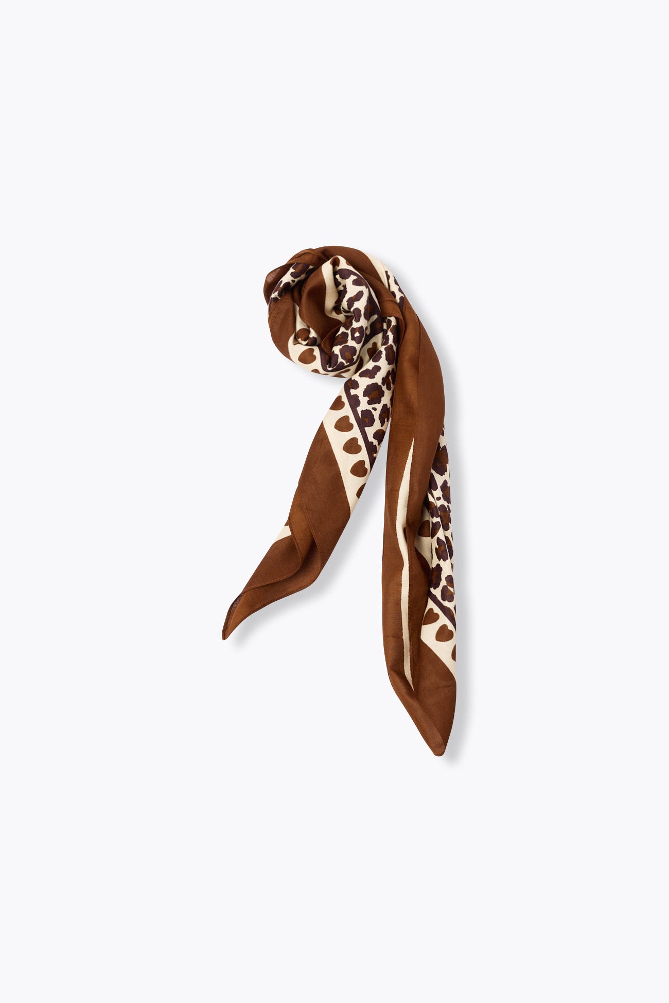 Foulard carré léopard en coton