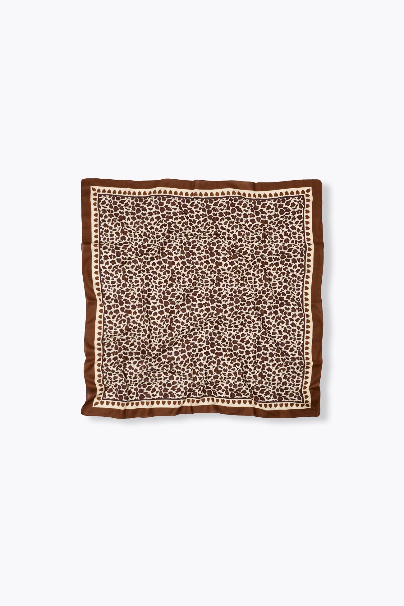Foulard carré léopard en coton