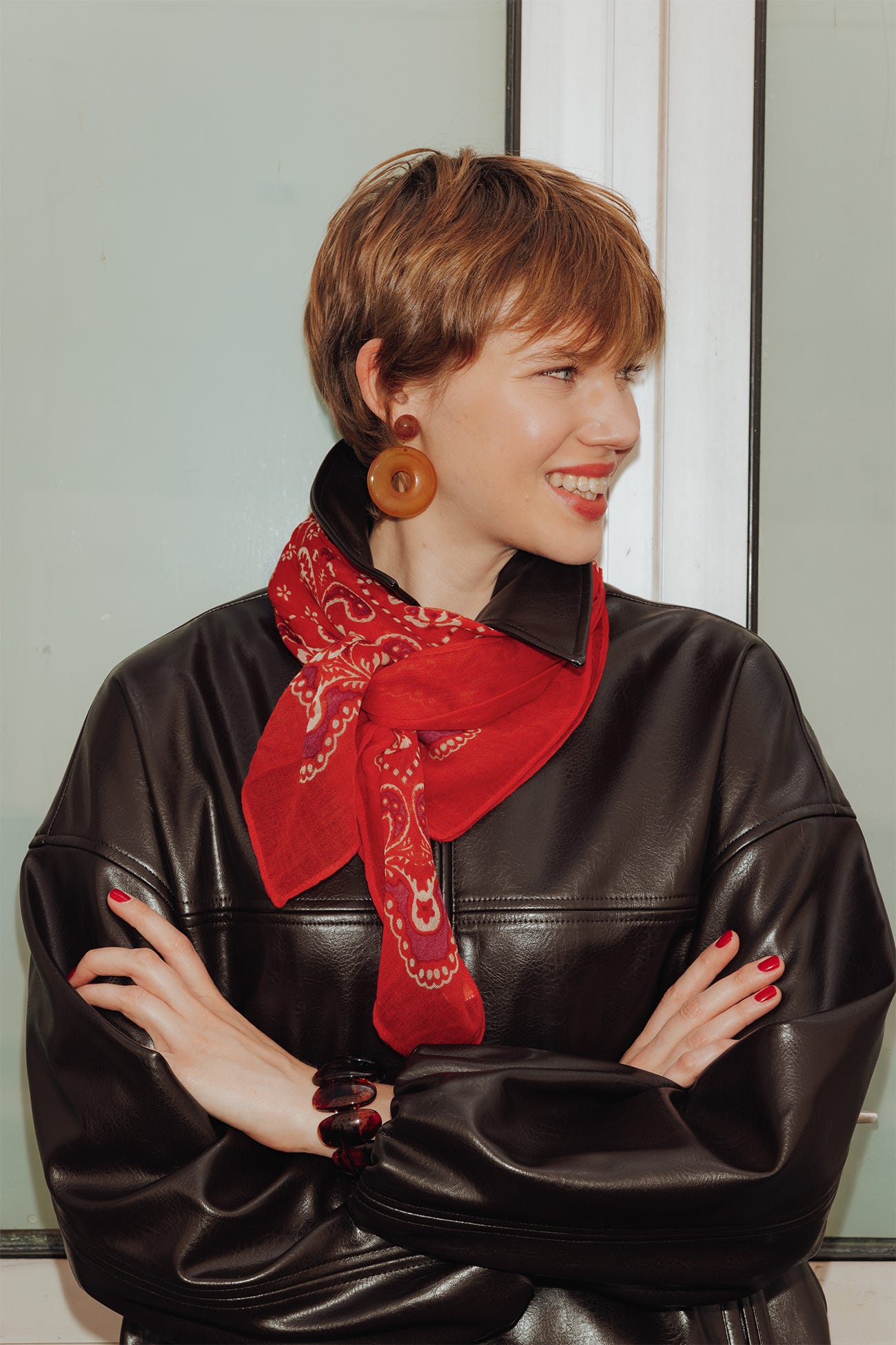 Foulard quadrato 100% lana