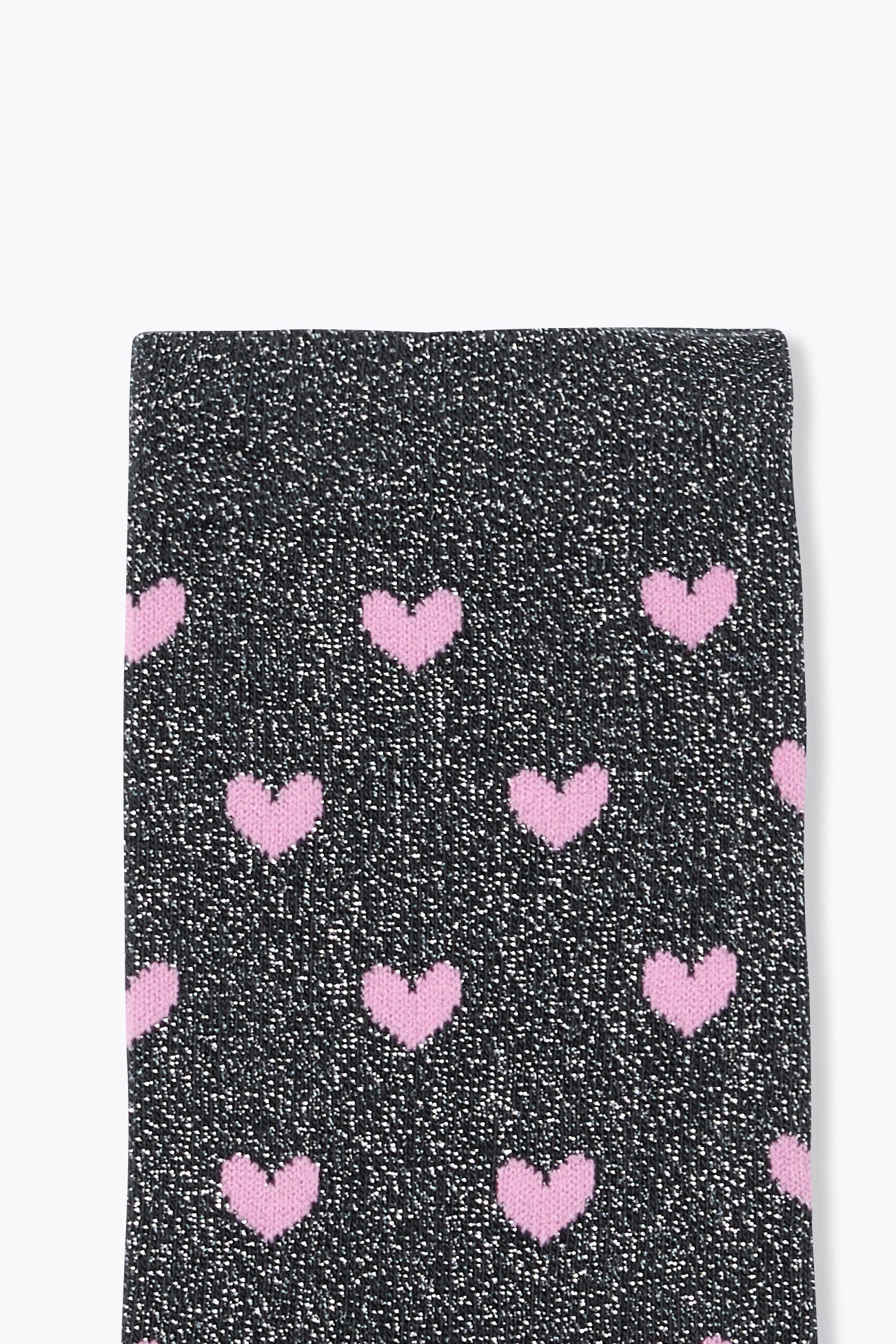 Chaussettes pailletées coeurs