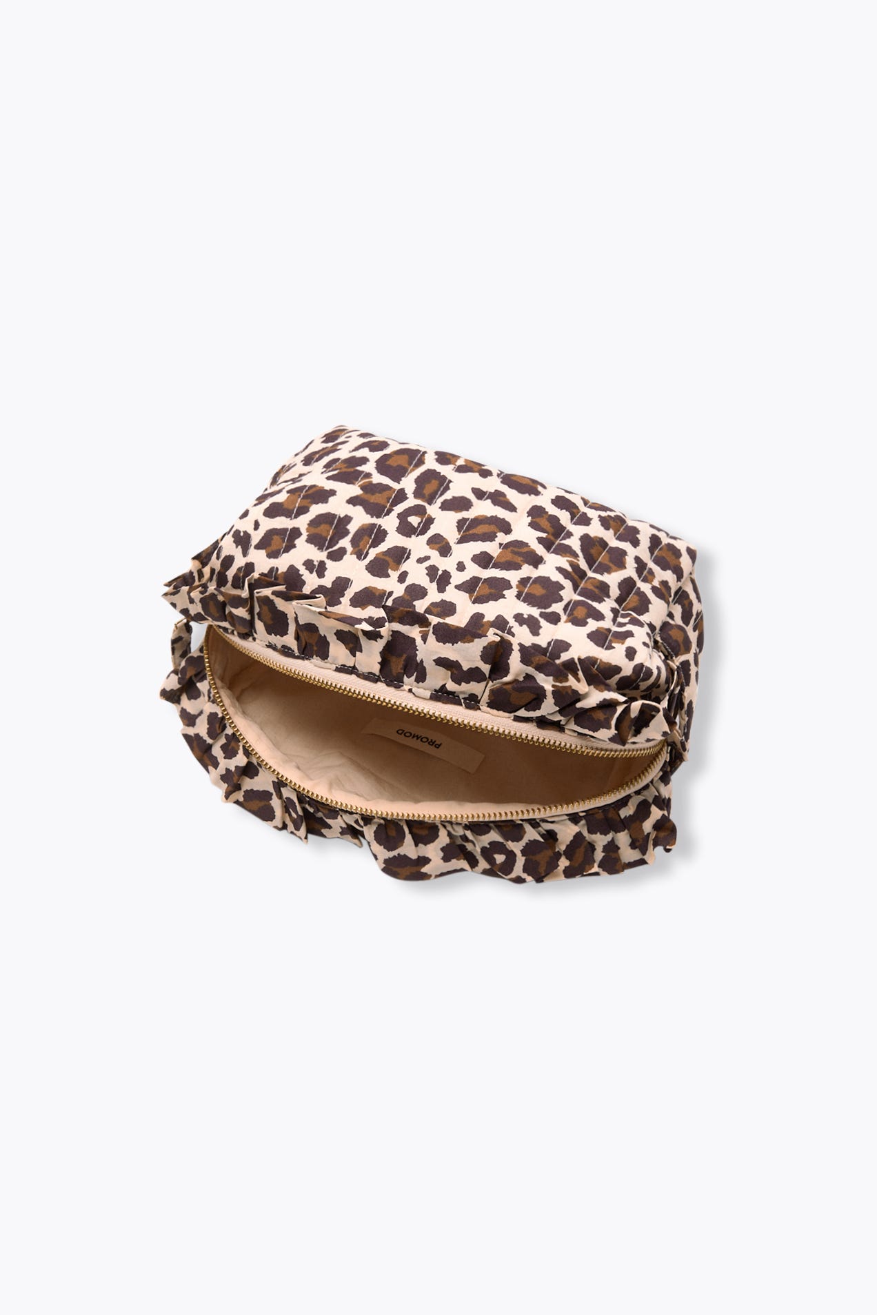 Trousse matelassée léopard
