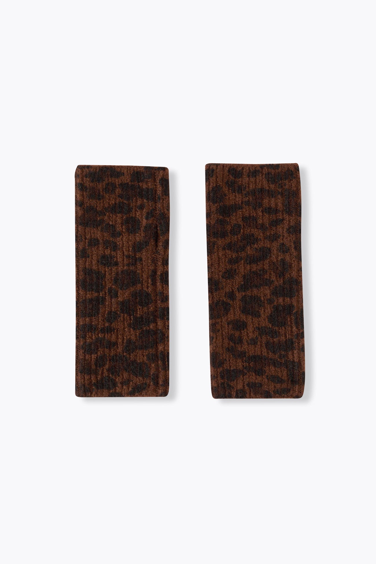 Mitaines en tricot léopard