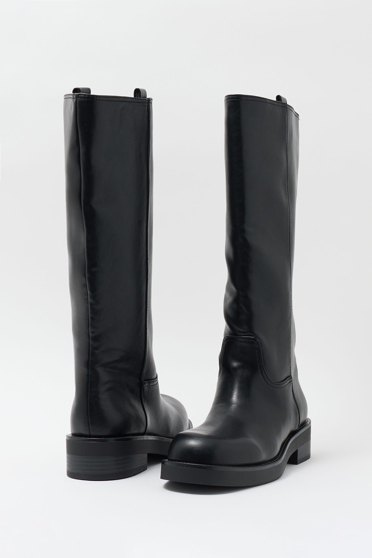Faux leather long boots