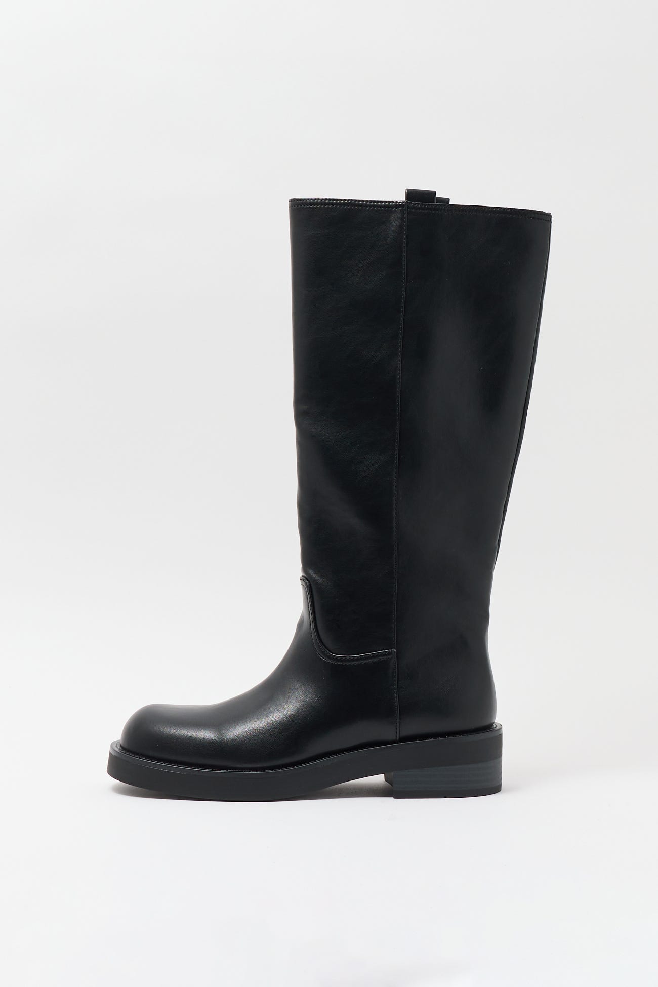 Faux leather long boots