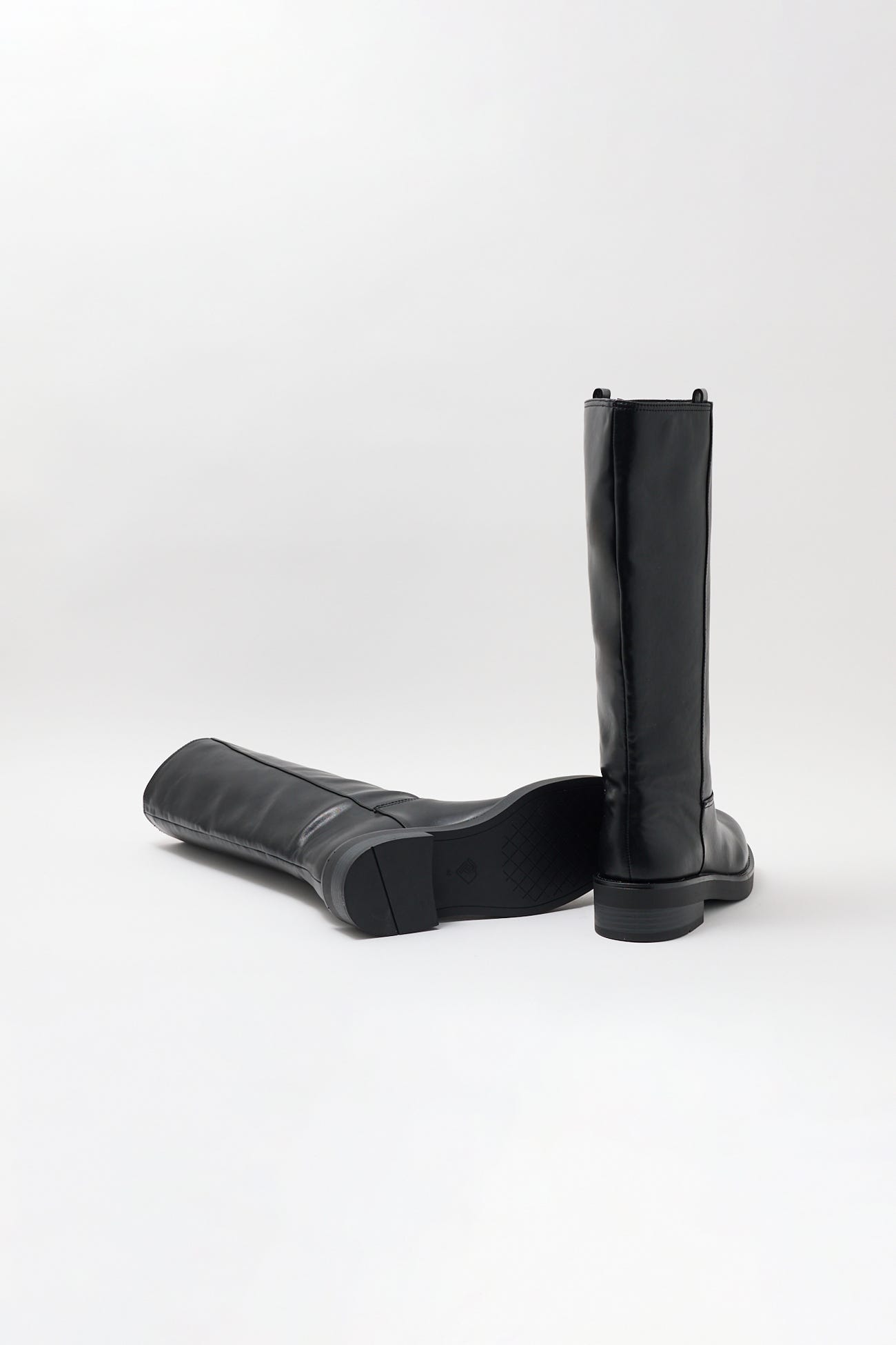Faux leather long boots