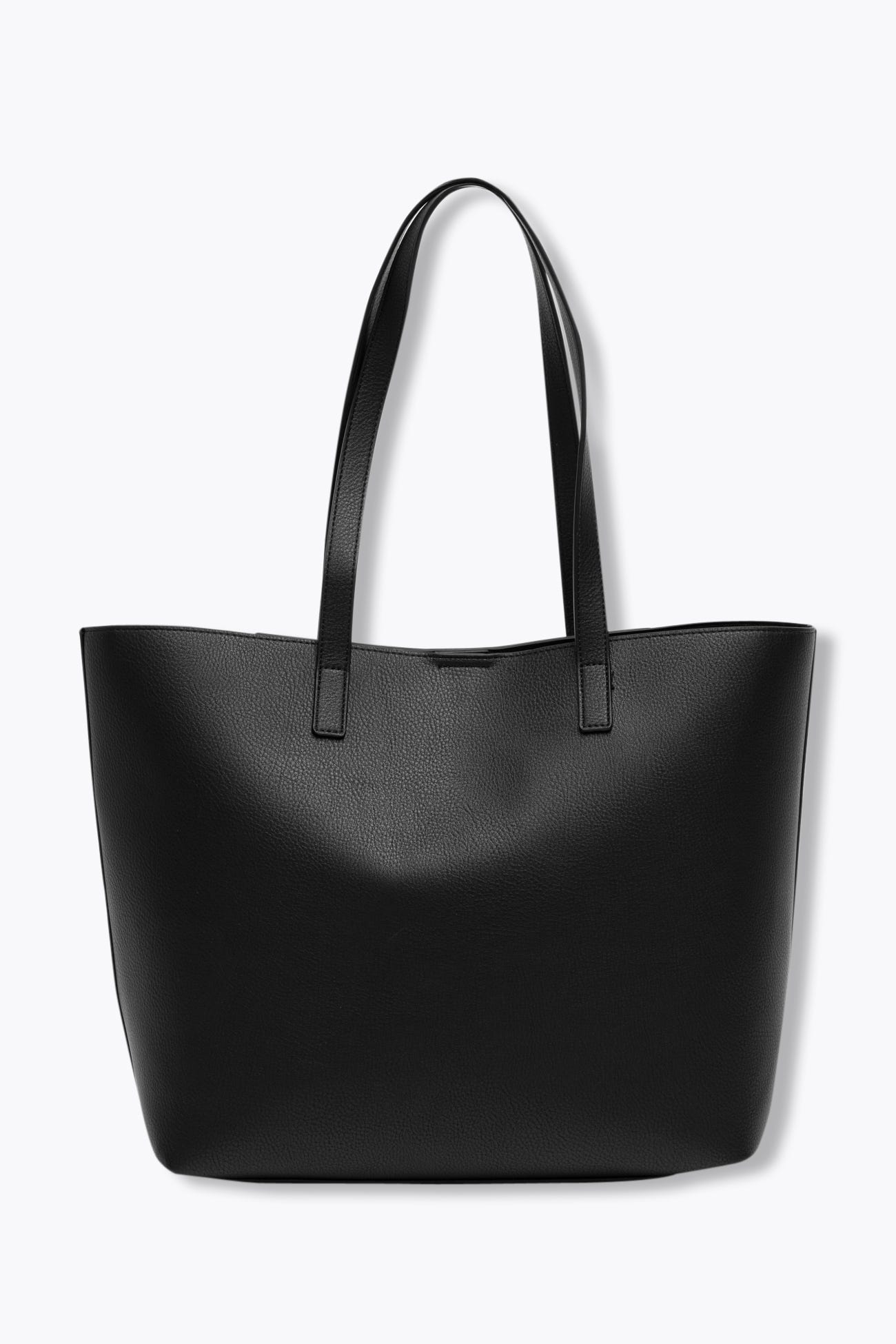 Faux leather shopper