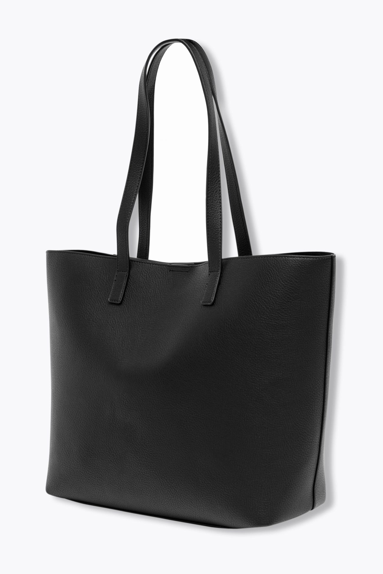 Faux leather shopper