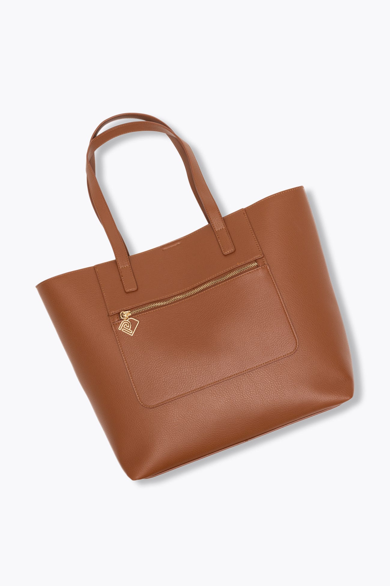 Faux leather shopper