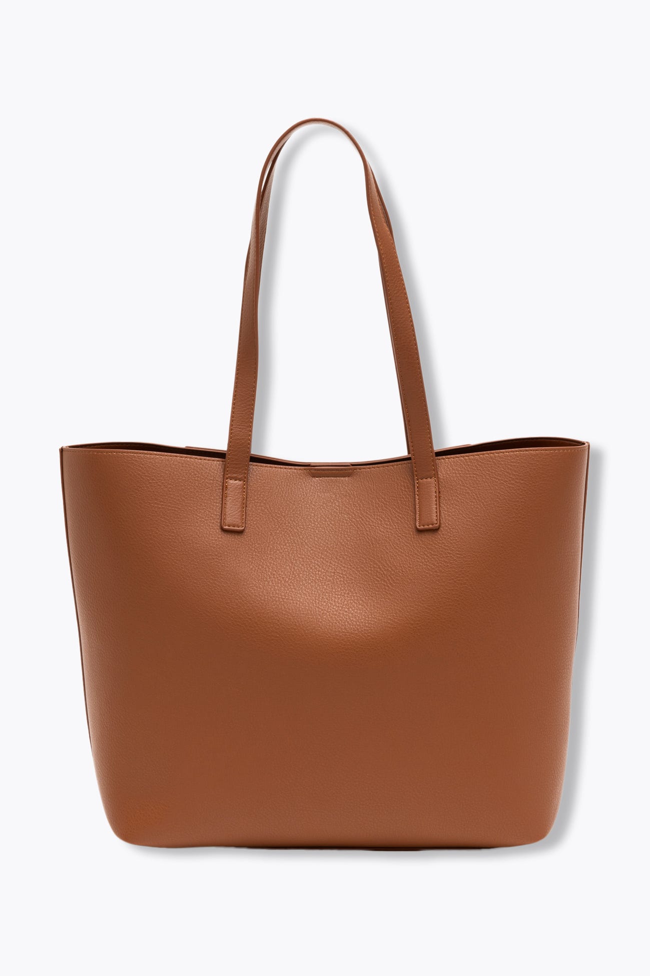 Faux leather shopper
