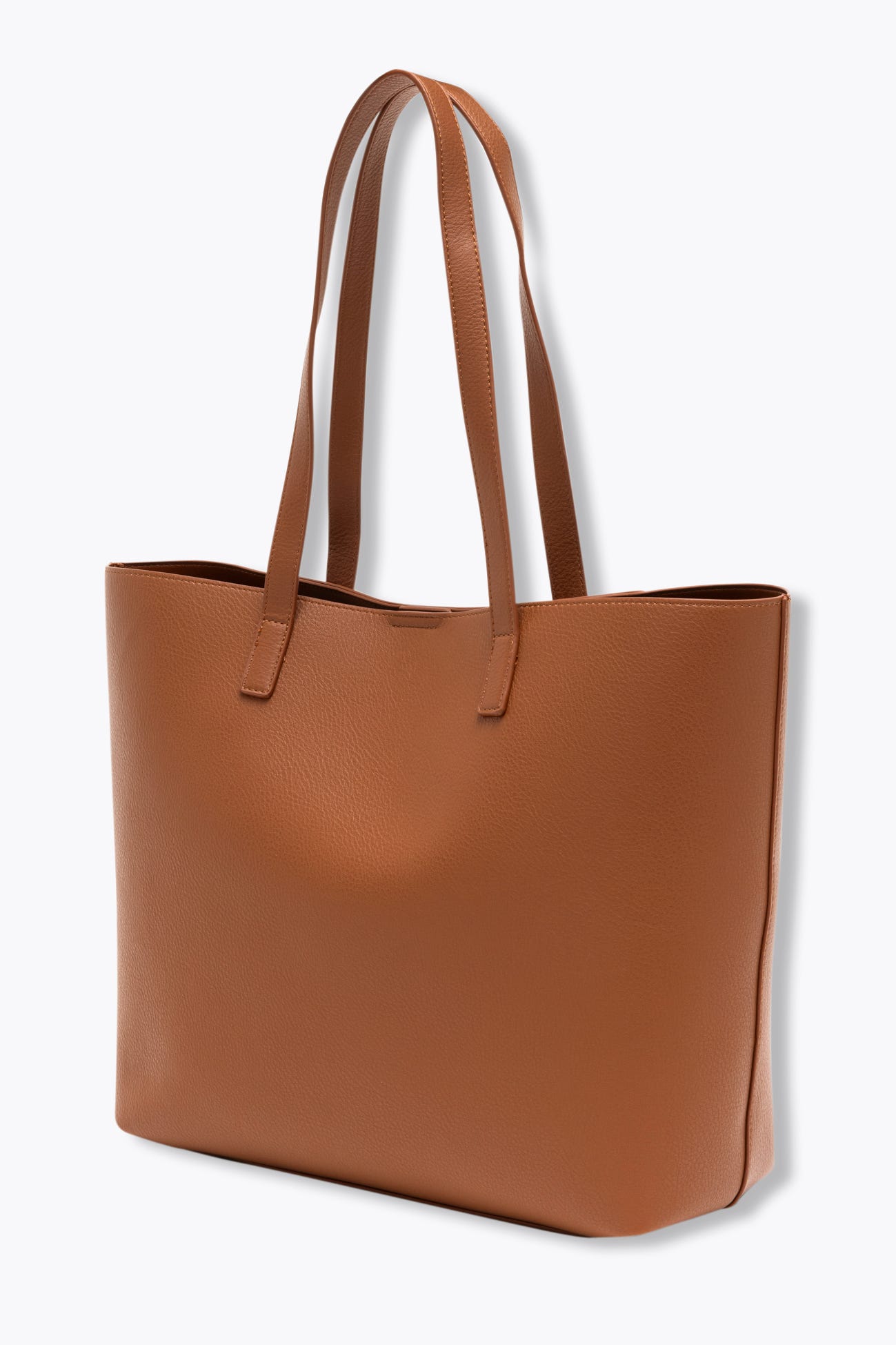 Faux leather shopper