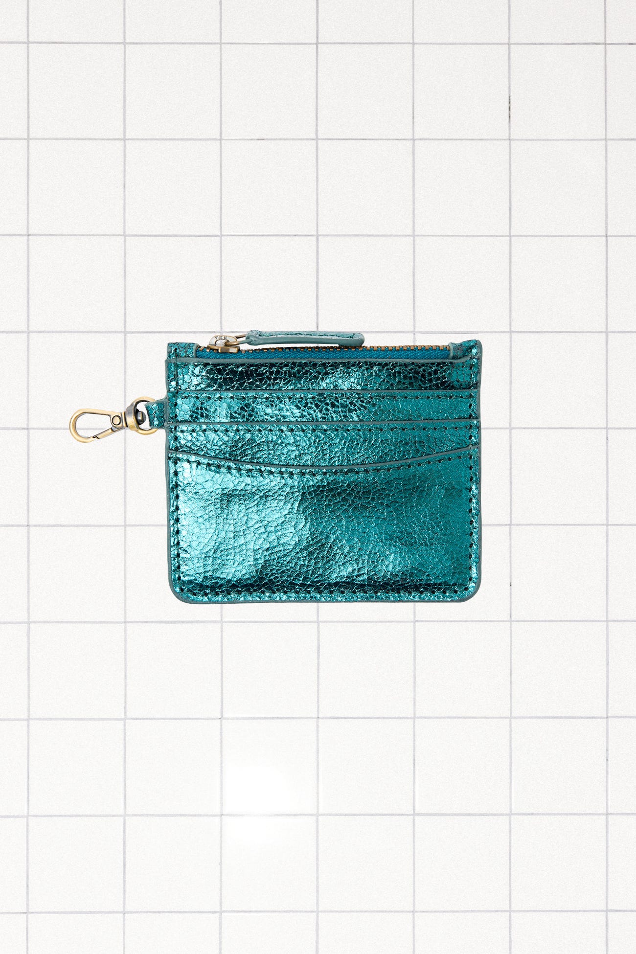 Glitzy leather cardholder