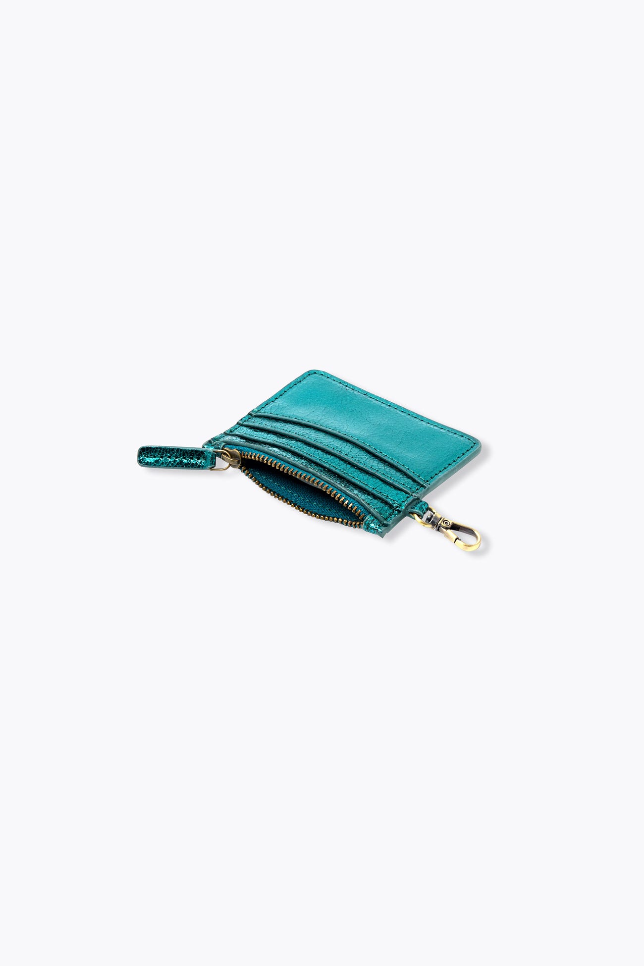 Porte-cartes en cuir irisé