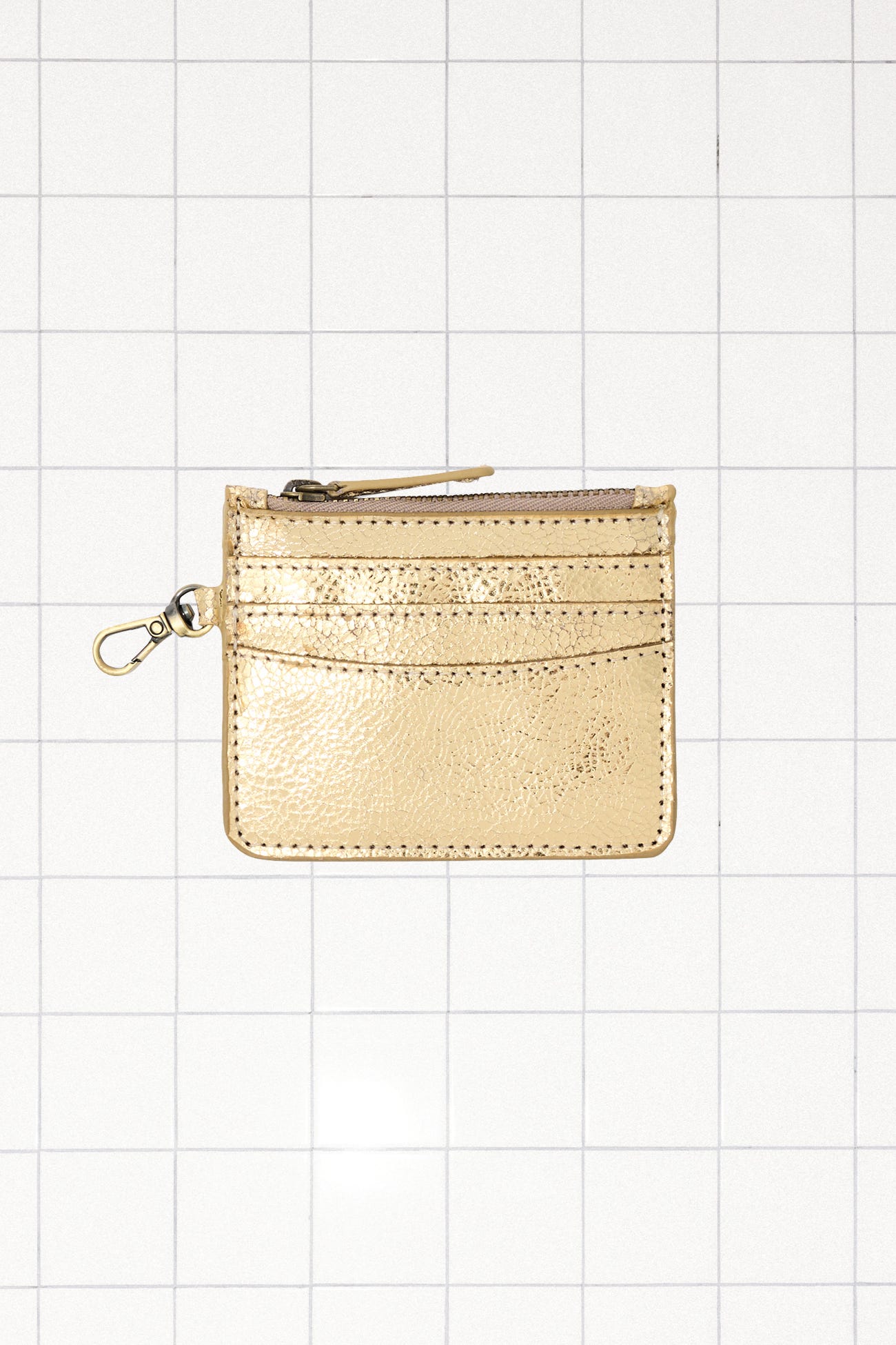 Glitzy leather cardholder