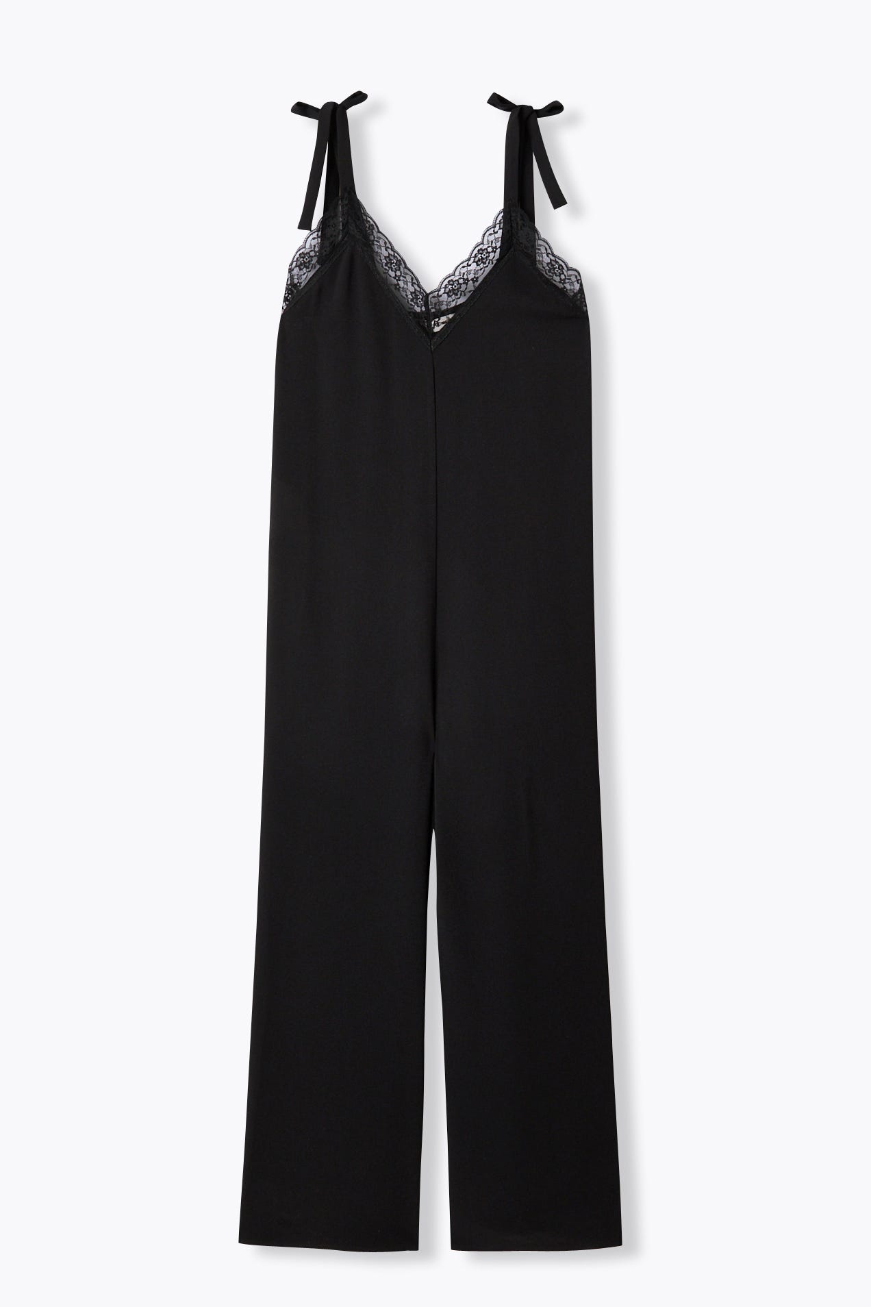 Combi-pantalon détail dentelle