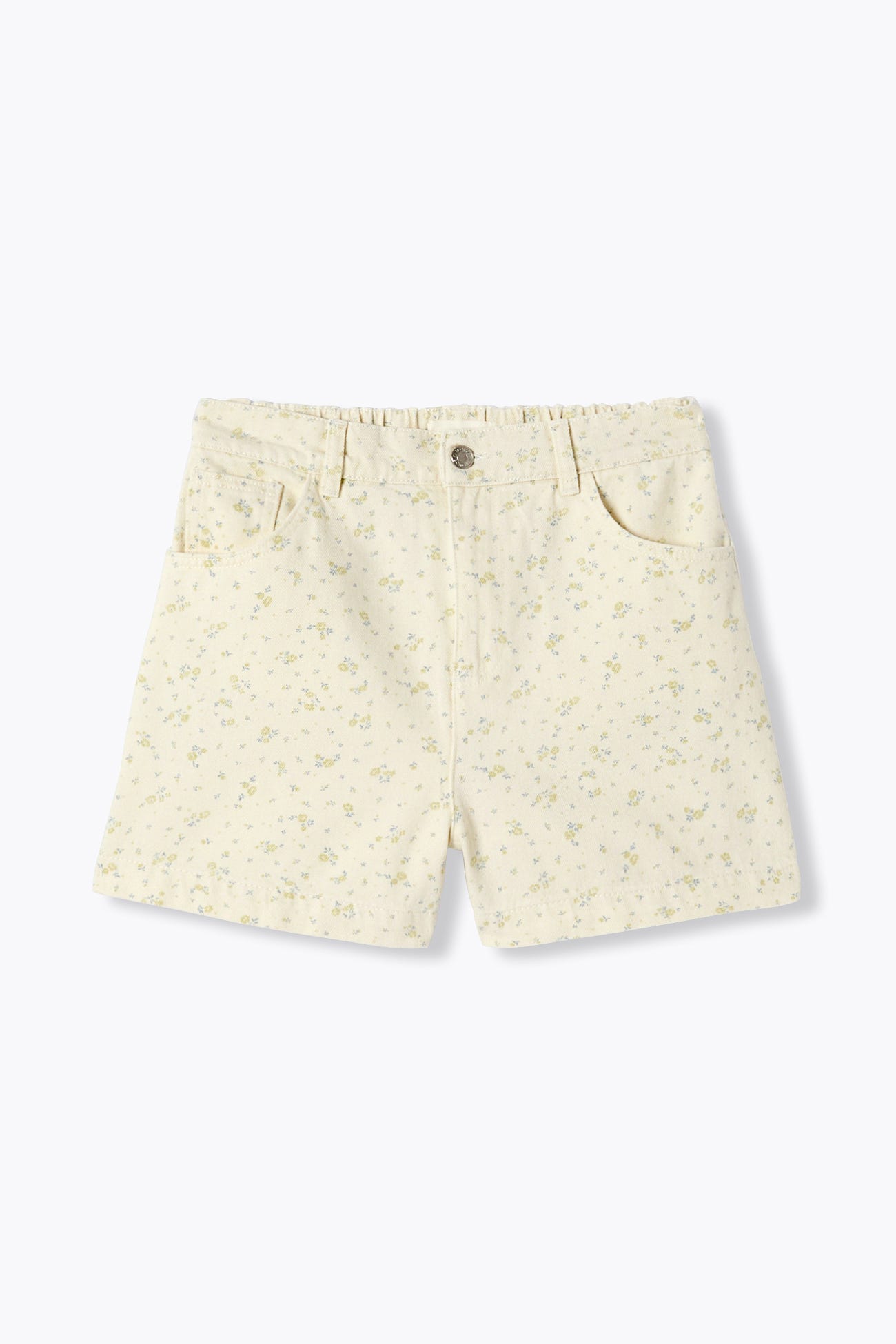 Short à fleurs en toile Femme