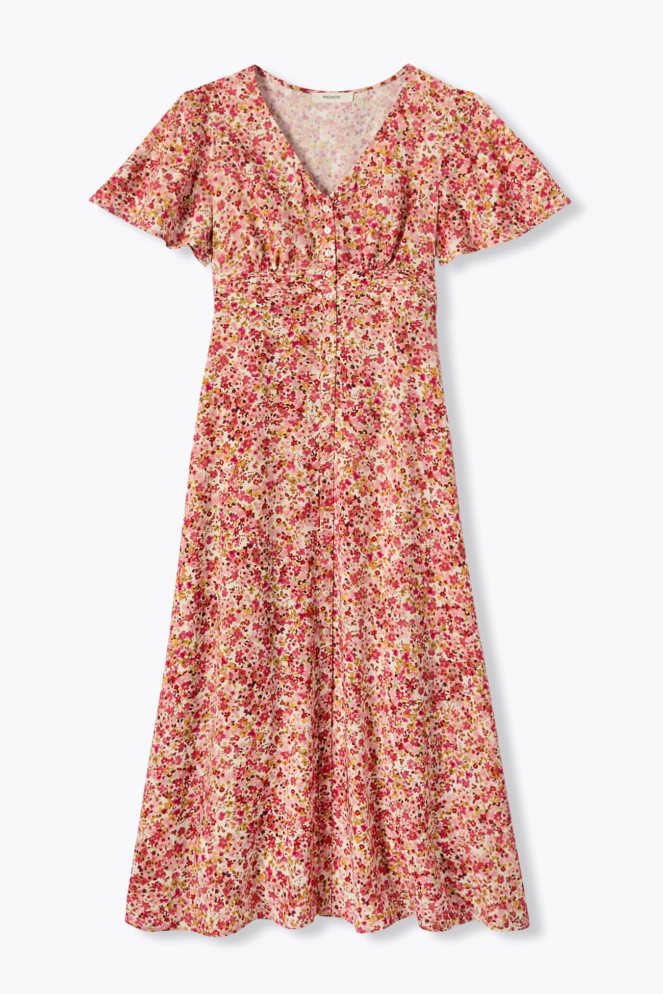 Robe longue manches courtes
