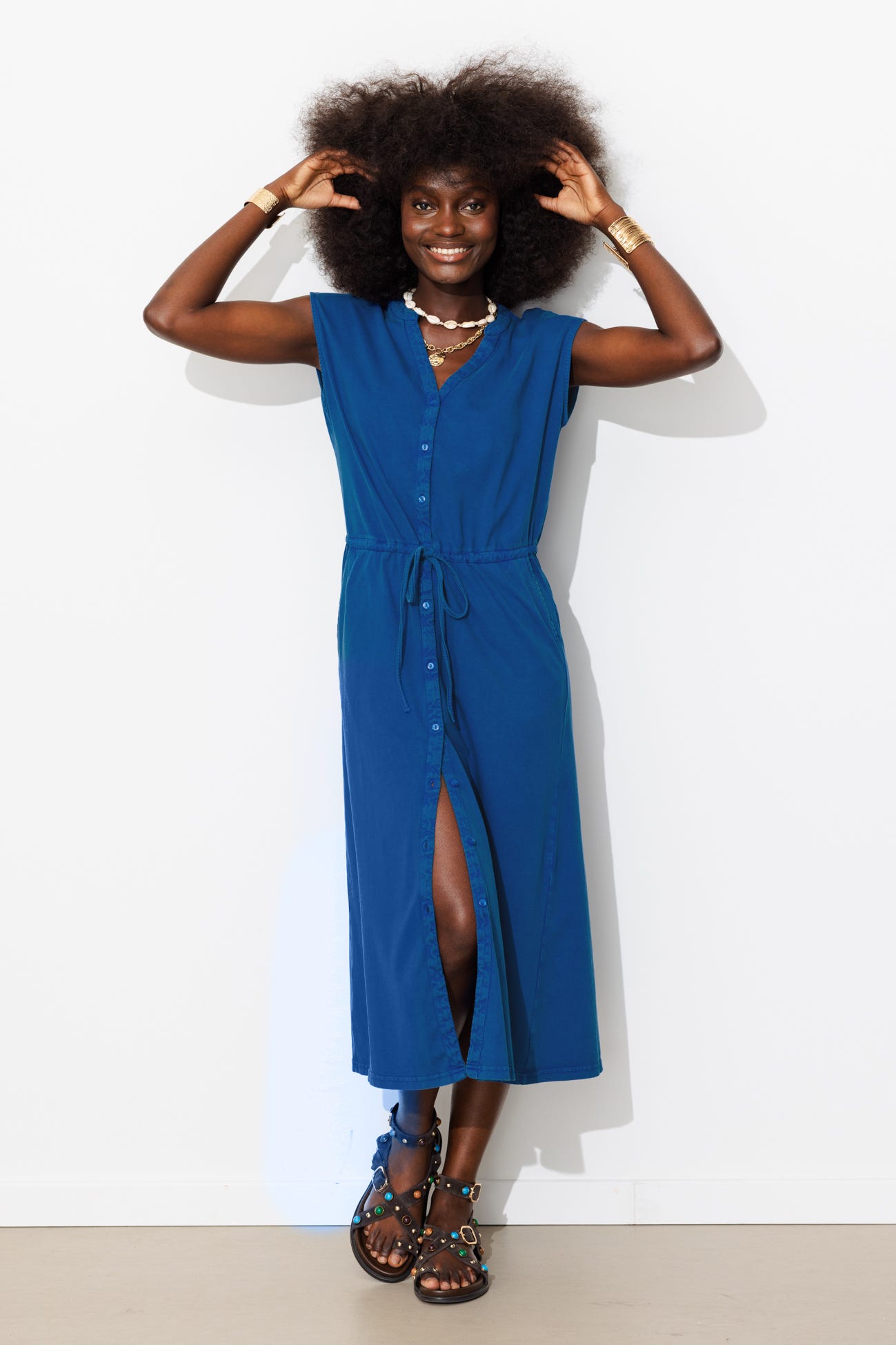 Vestido midi de punto