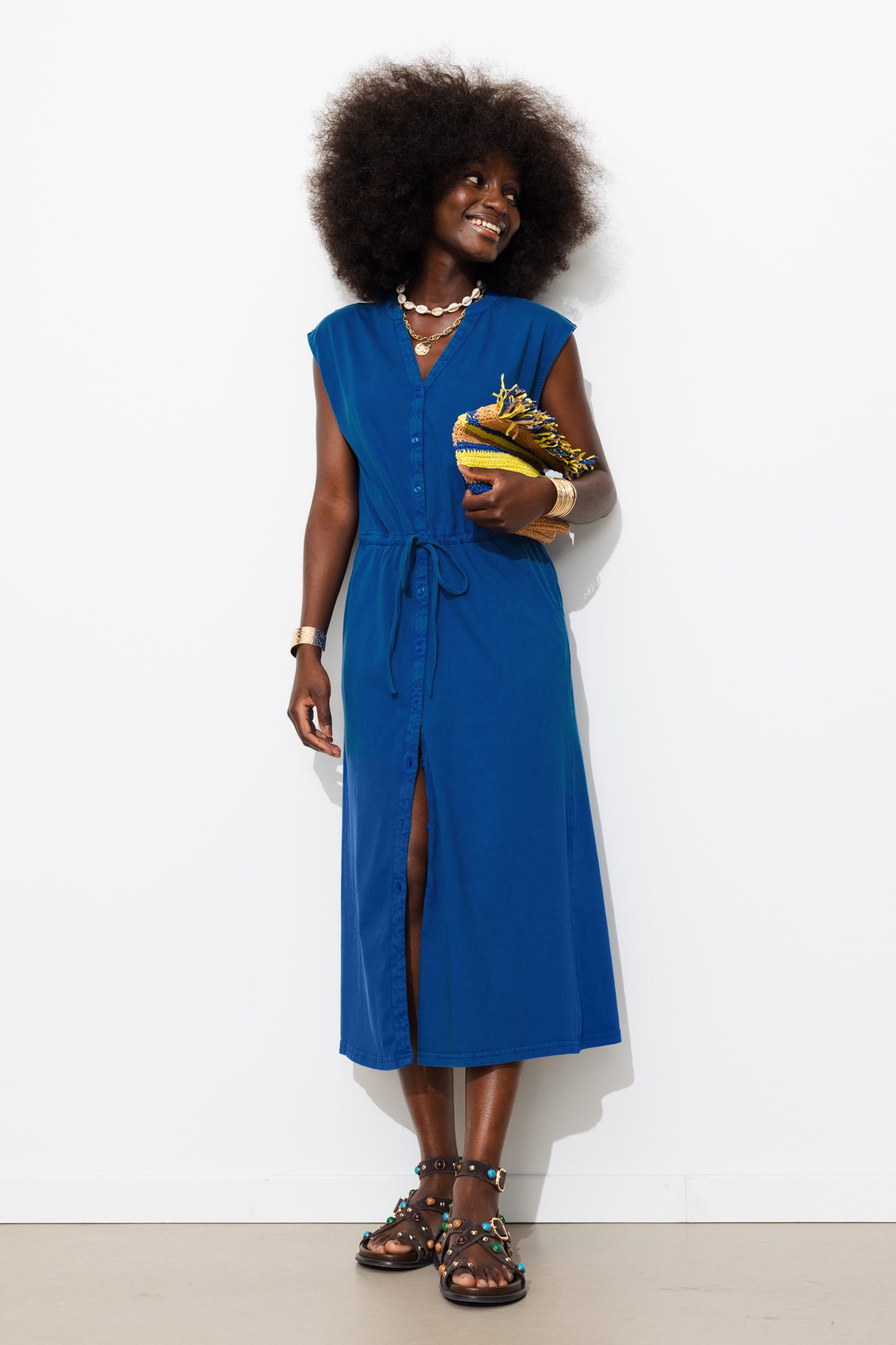Vestido midi de punto