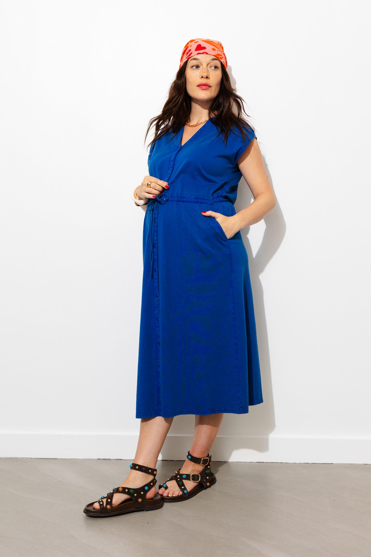 Vestido midi de punto