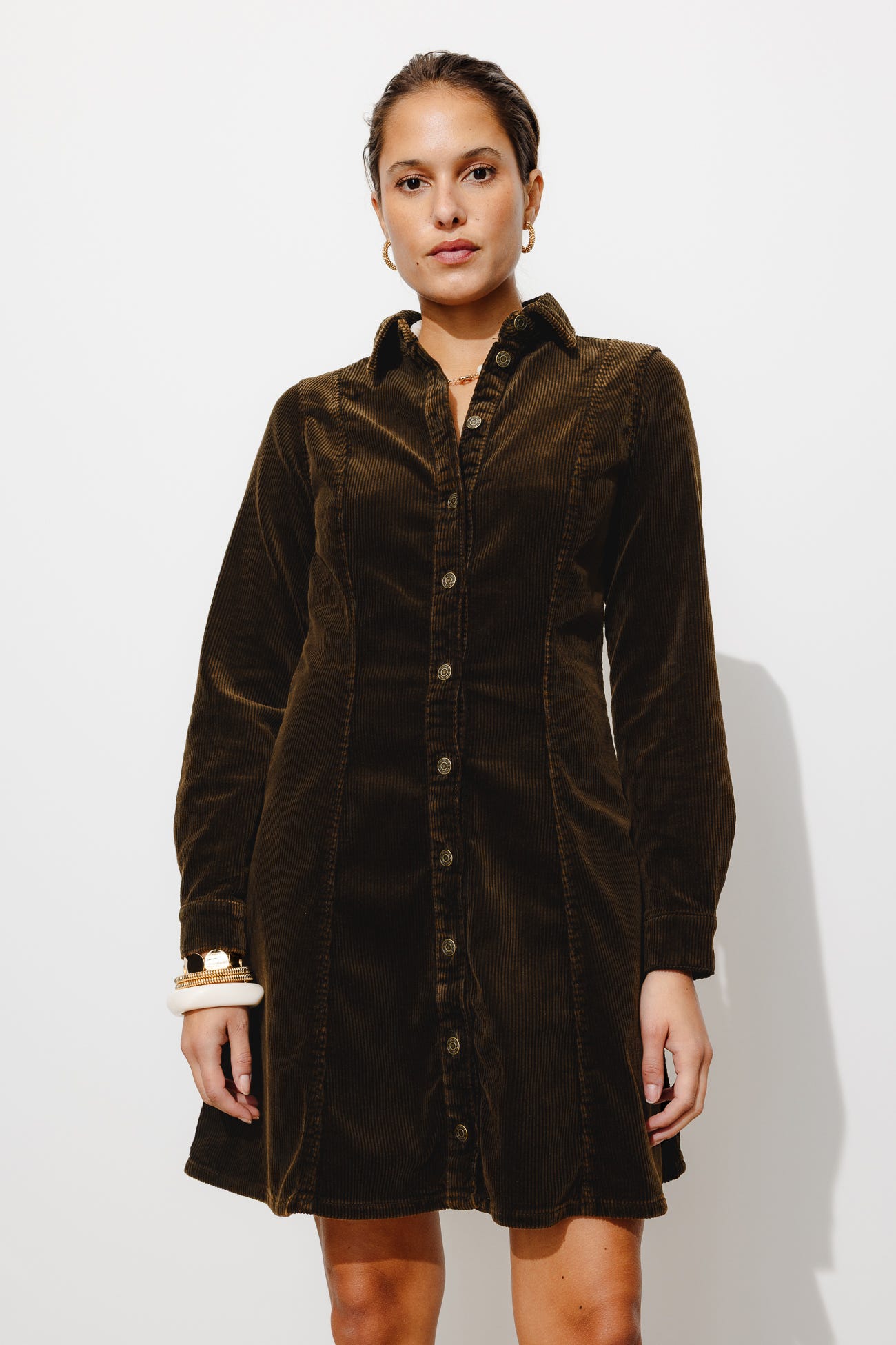 Robe en velours côtelé Femme