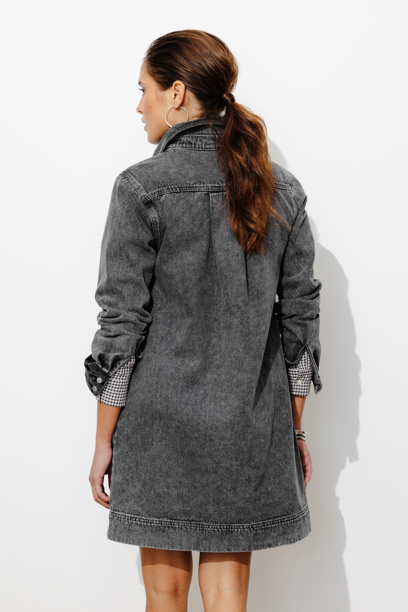 Short denim dress