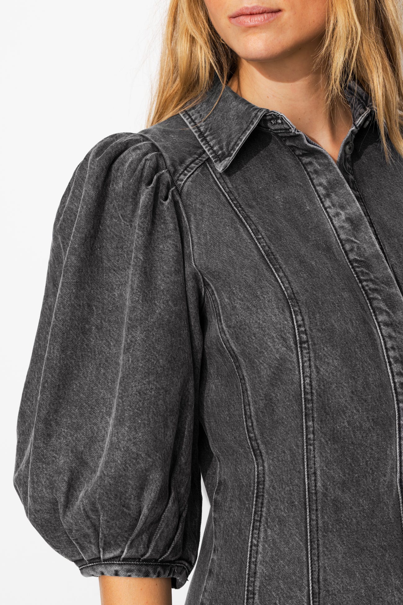 Robe courte en lyocell Femme